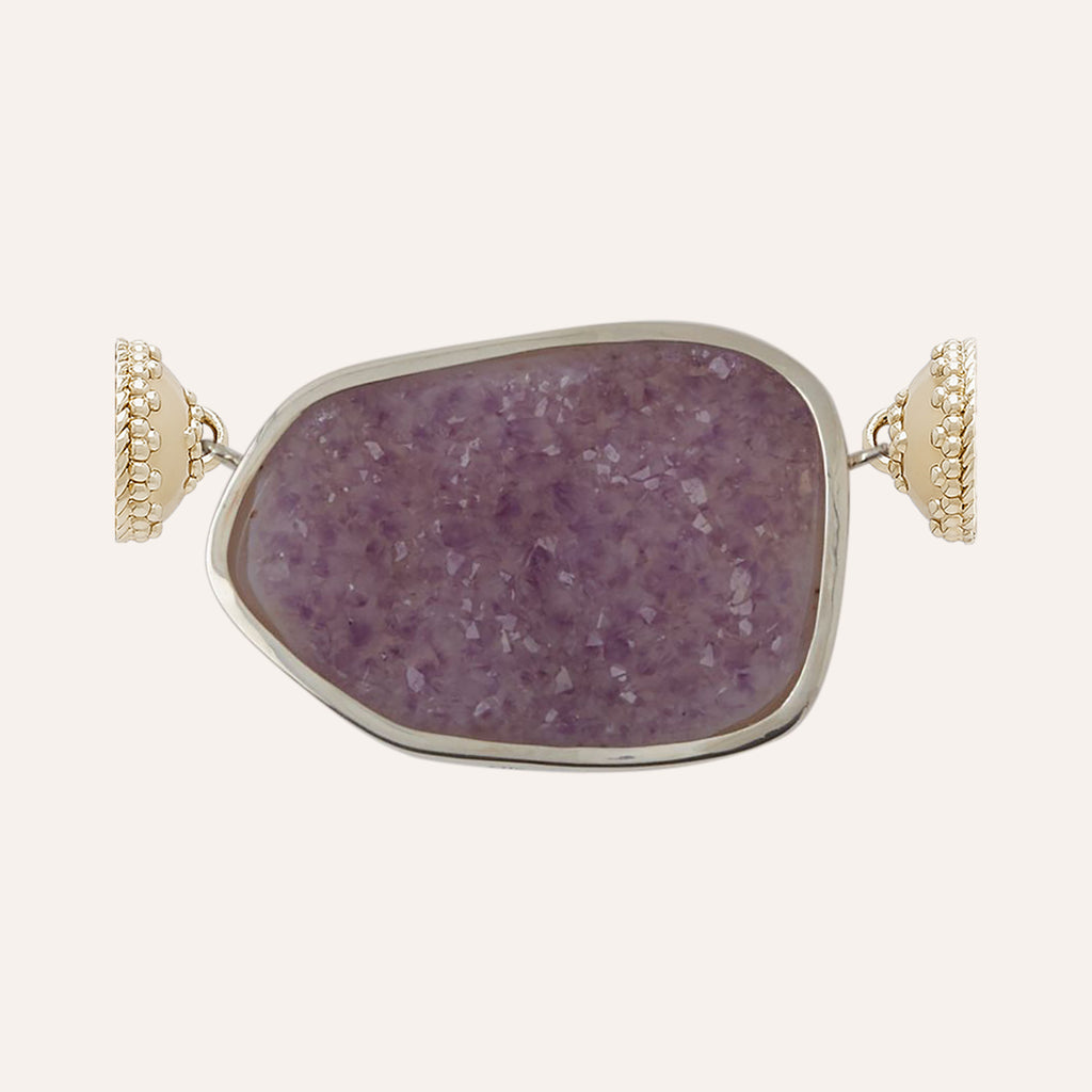 Purple Agate Druzy Irregular Centerpiece