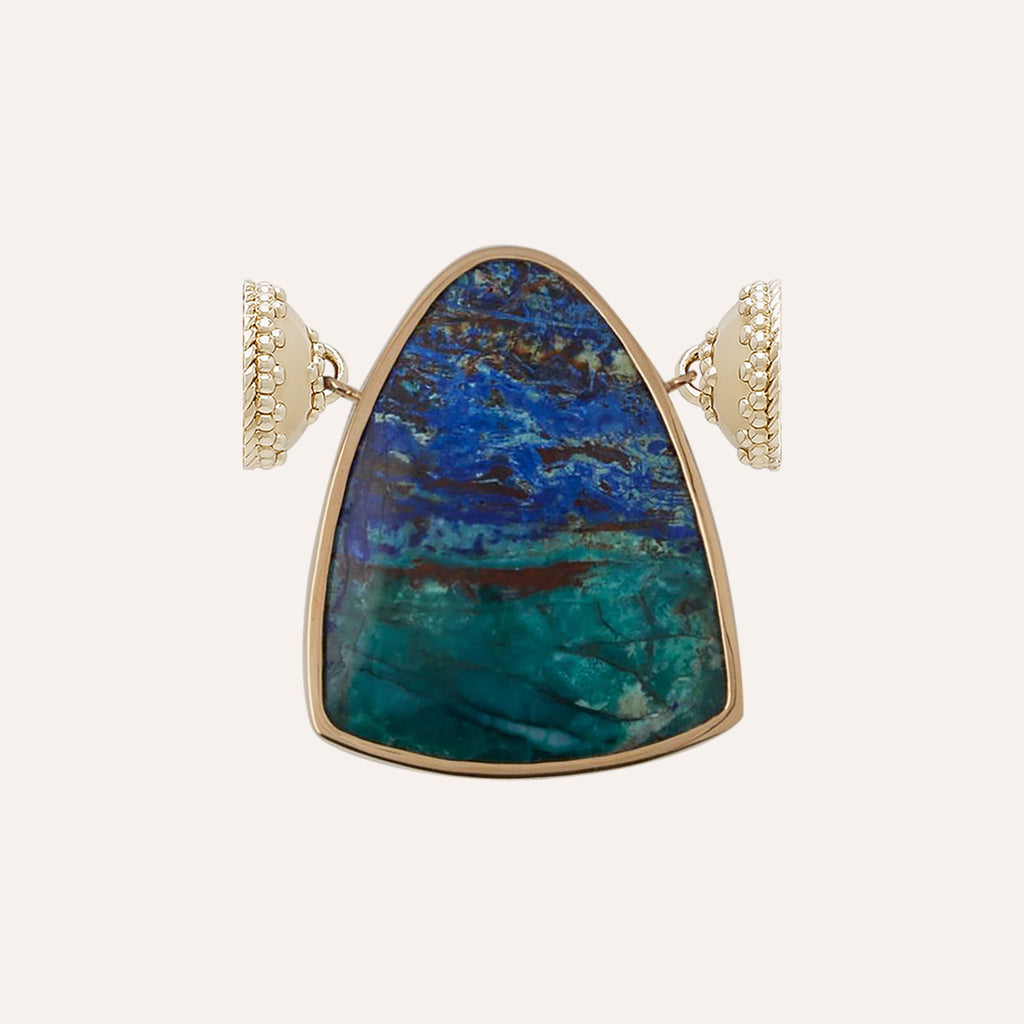 Bluebird Azurite Triangular Centerpiece