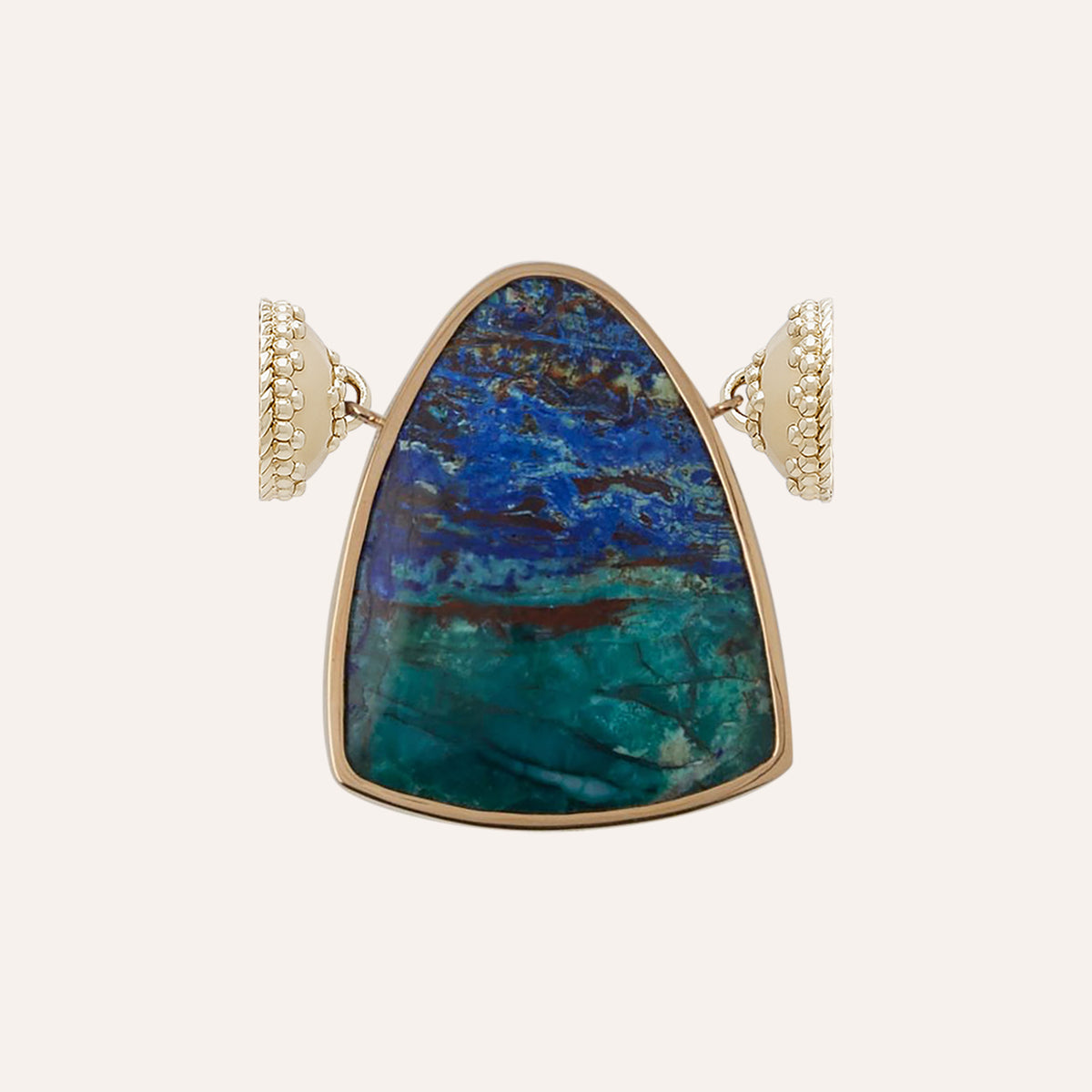 Bluebird Azurite Triangular Centerpiece