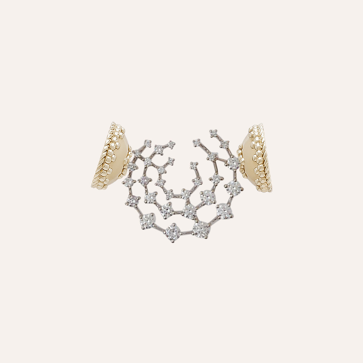 18K White Gold Diamond Constellation Centerpiece