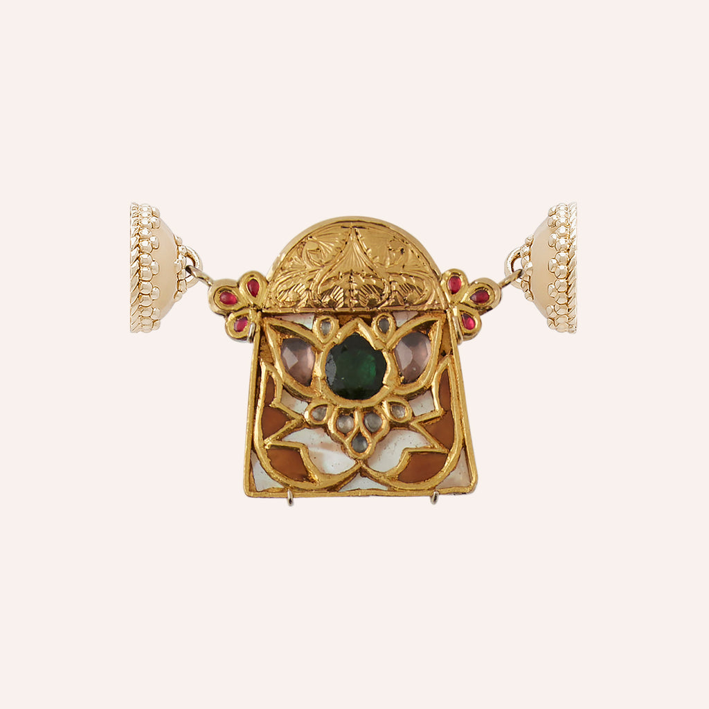 18K Lotus Kundan Centerpiece