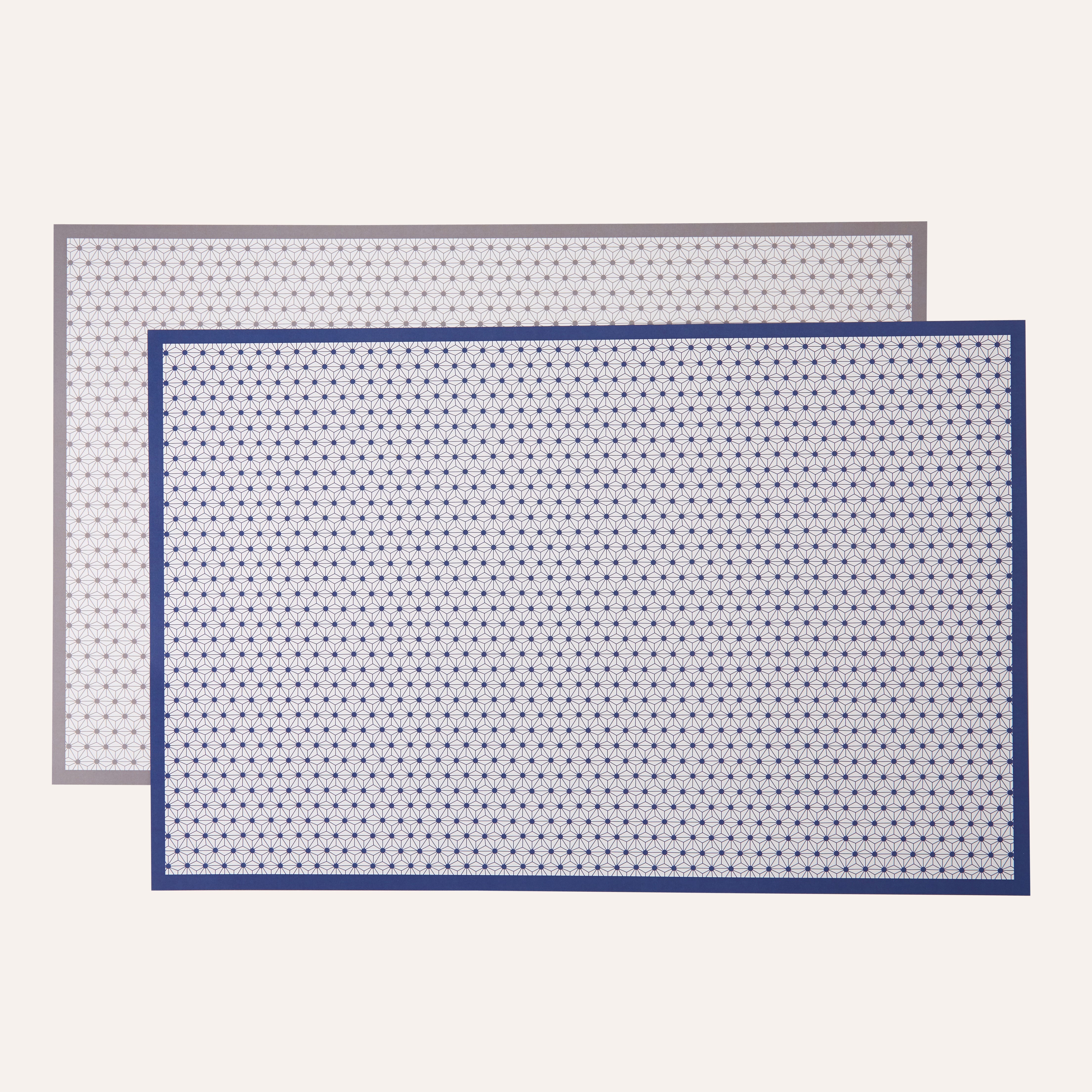 Navy Star Reversible Placemats, Set of 12