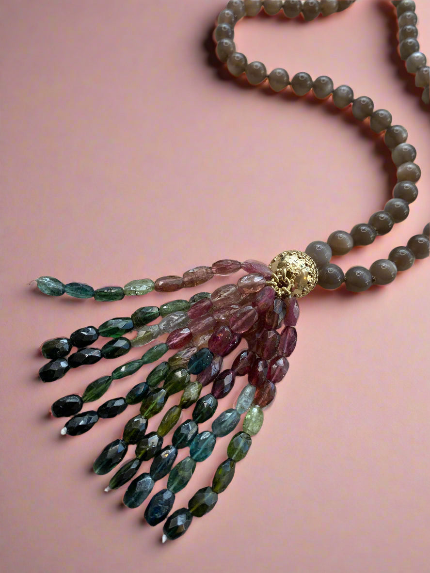 Nancy Multi Color Tourmaline Tassel