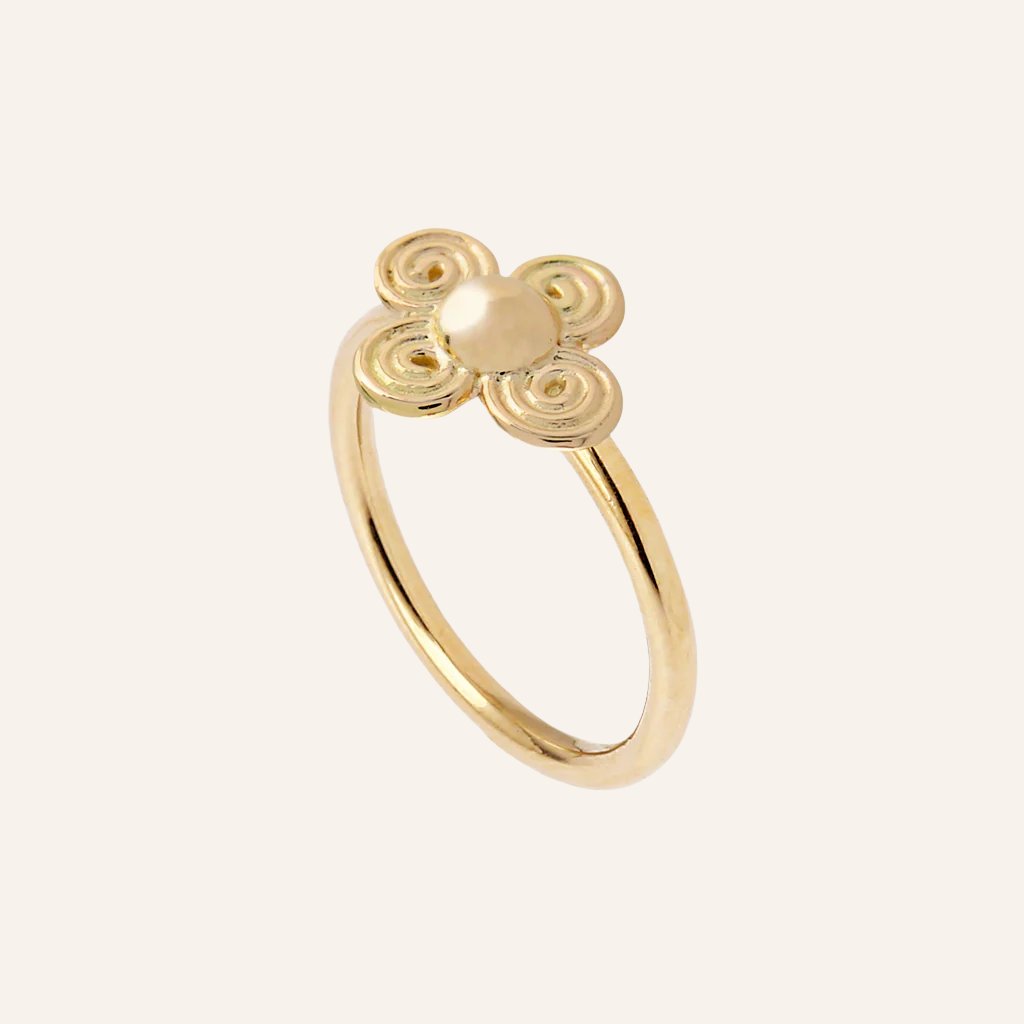 18K Micro Petal Ring