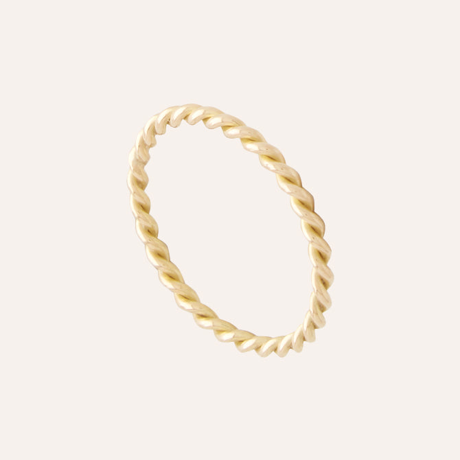 18K Gold Small Twist Ring