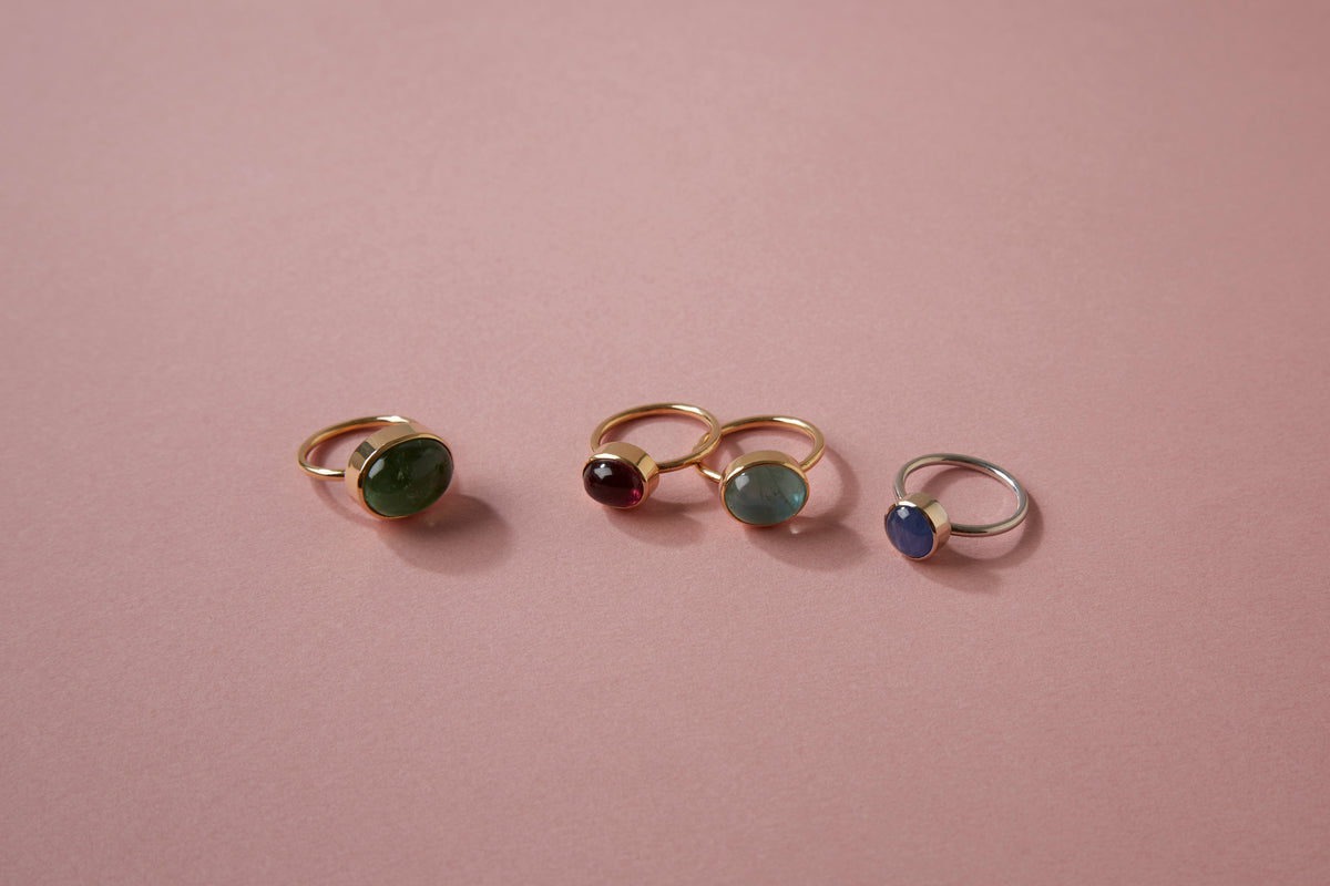 18K Blue Sapphire Affinity Ring