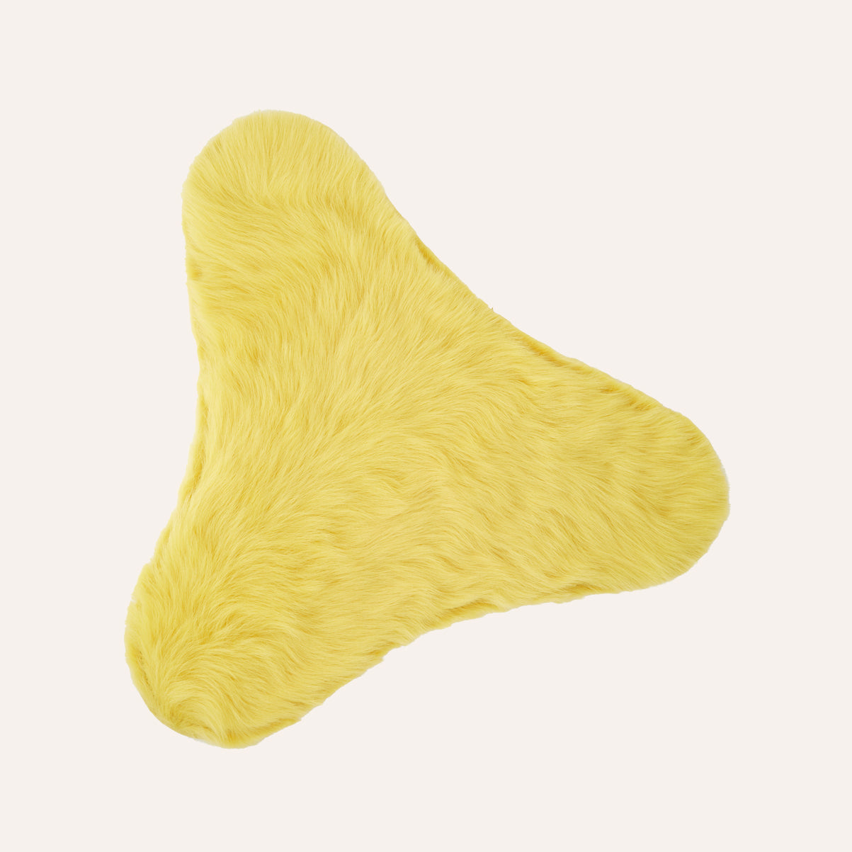 Yellow Fur Petal Folding Stool