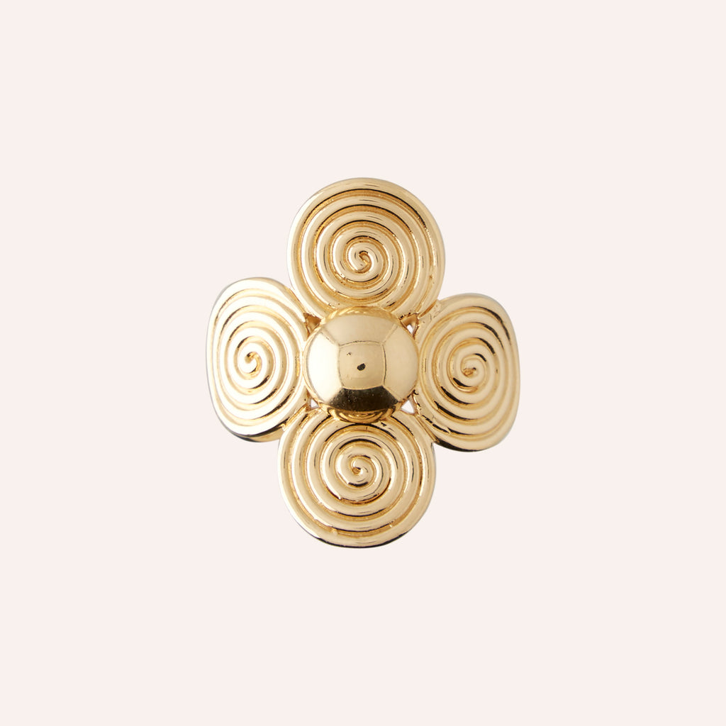 Two Tone Petal Scarf Ring