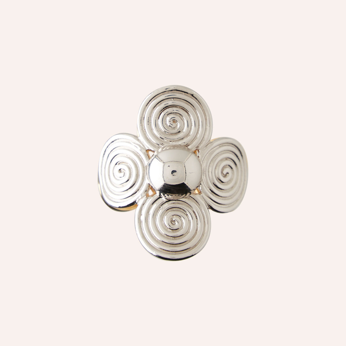 Two Tone Petal Scarf Ring