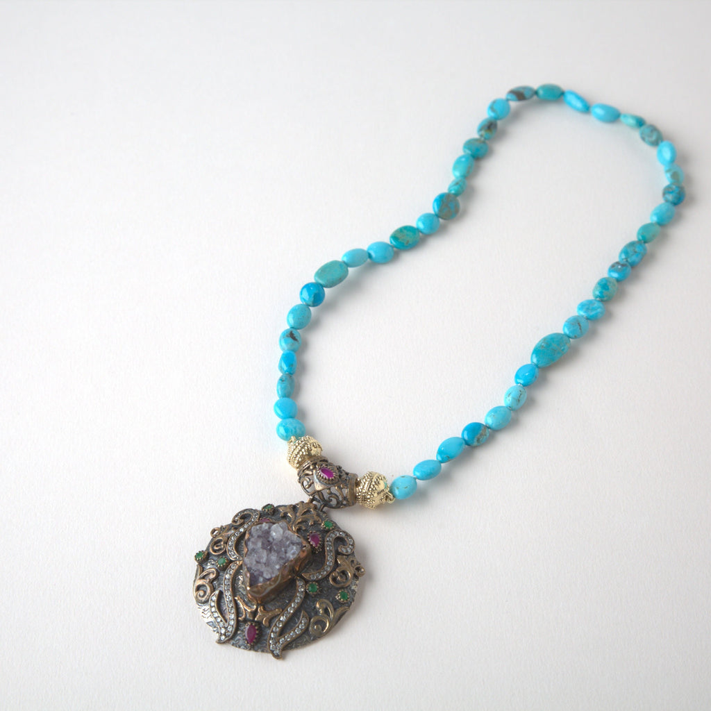 Moroccan Amethyst Druzy Mini Centerpiece