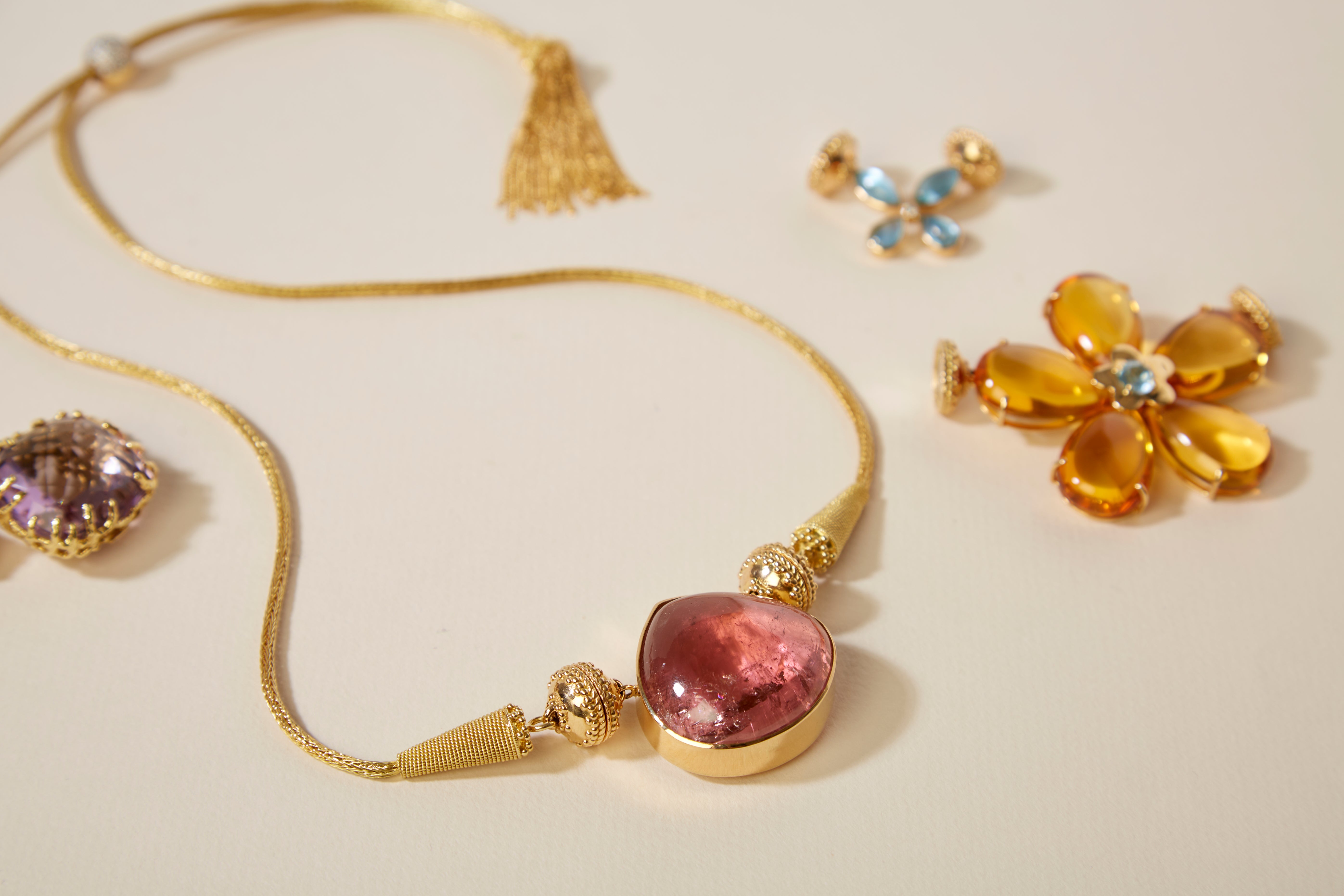 18K Petite Diamond Heritage Tassel Necklace