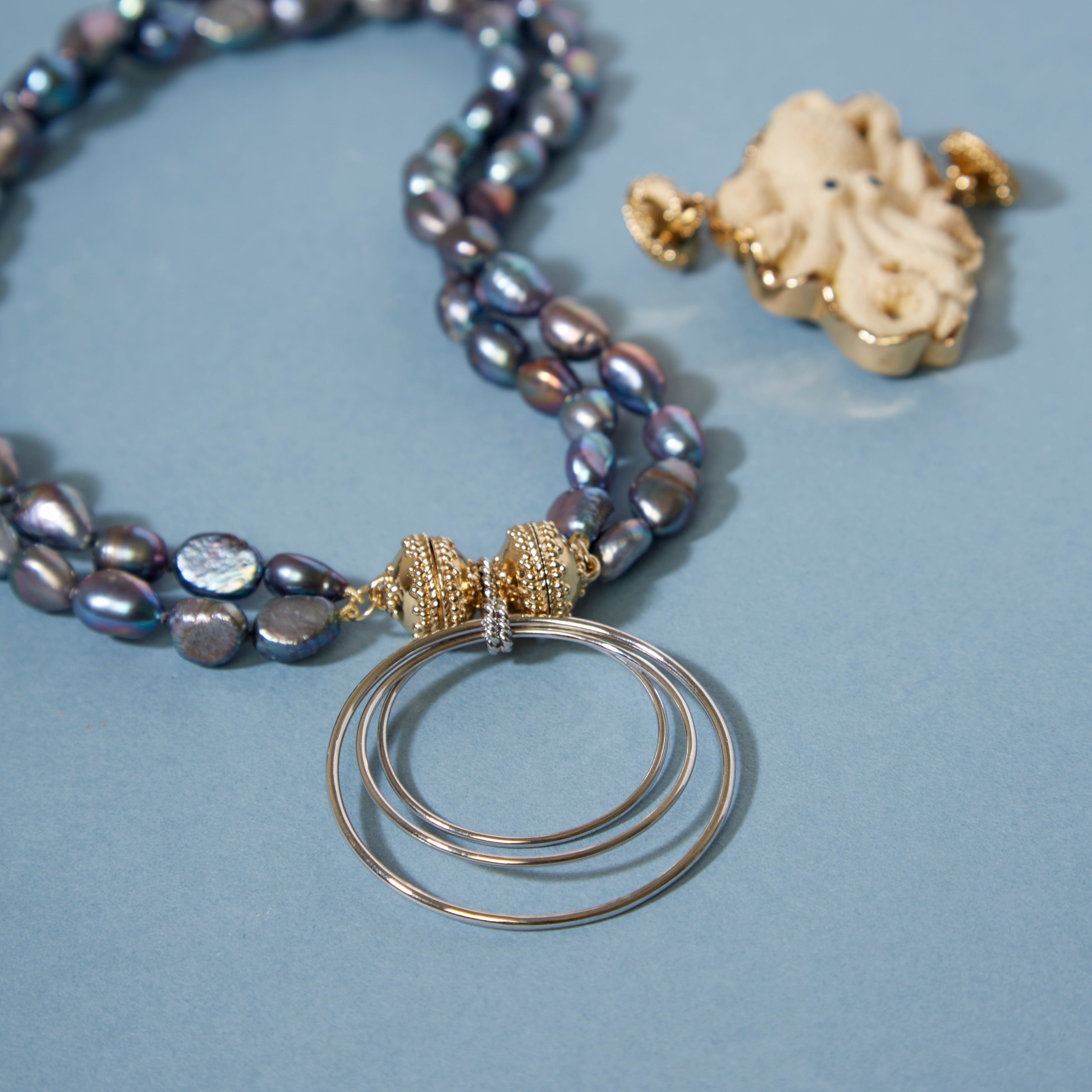 Small Orbit Rhodium Centerpiece