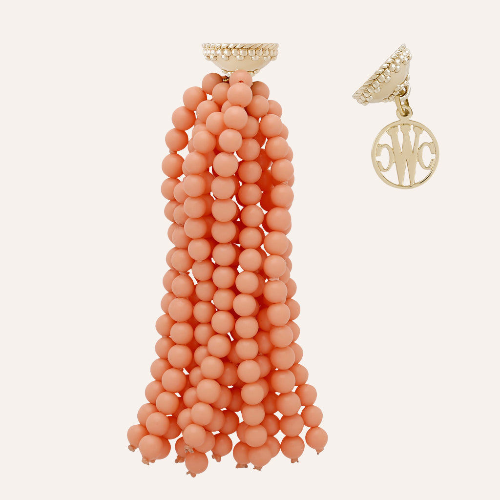 Victoire Peach Coral 4mm Tassel