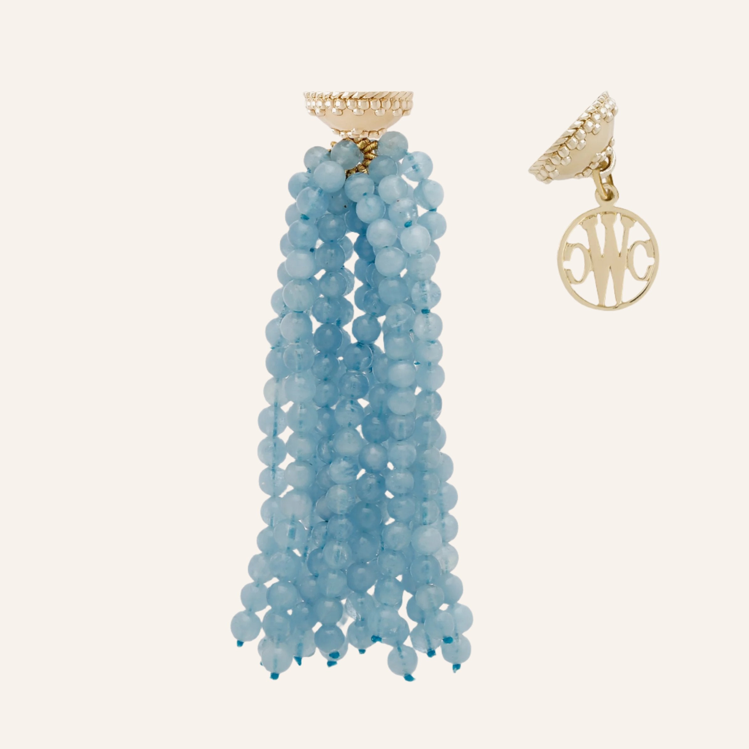 Victoire Aquamarine 4mm Tassel