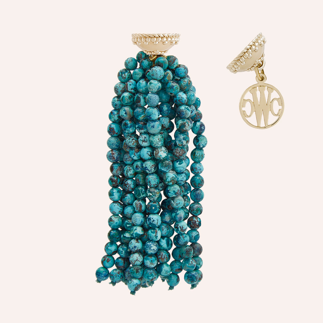 Victoire Chrysocolla 4mm Tassel