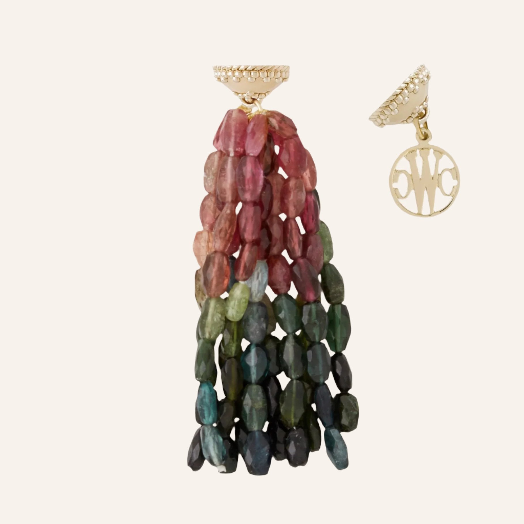 Nancy Multi Color Tourmaline Tassel