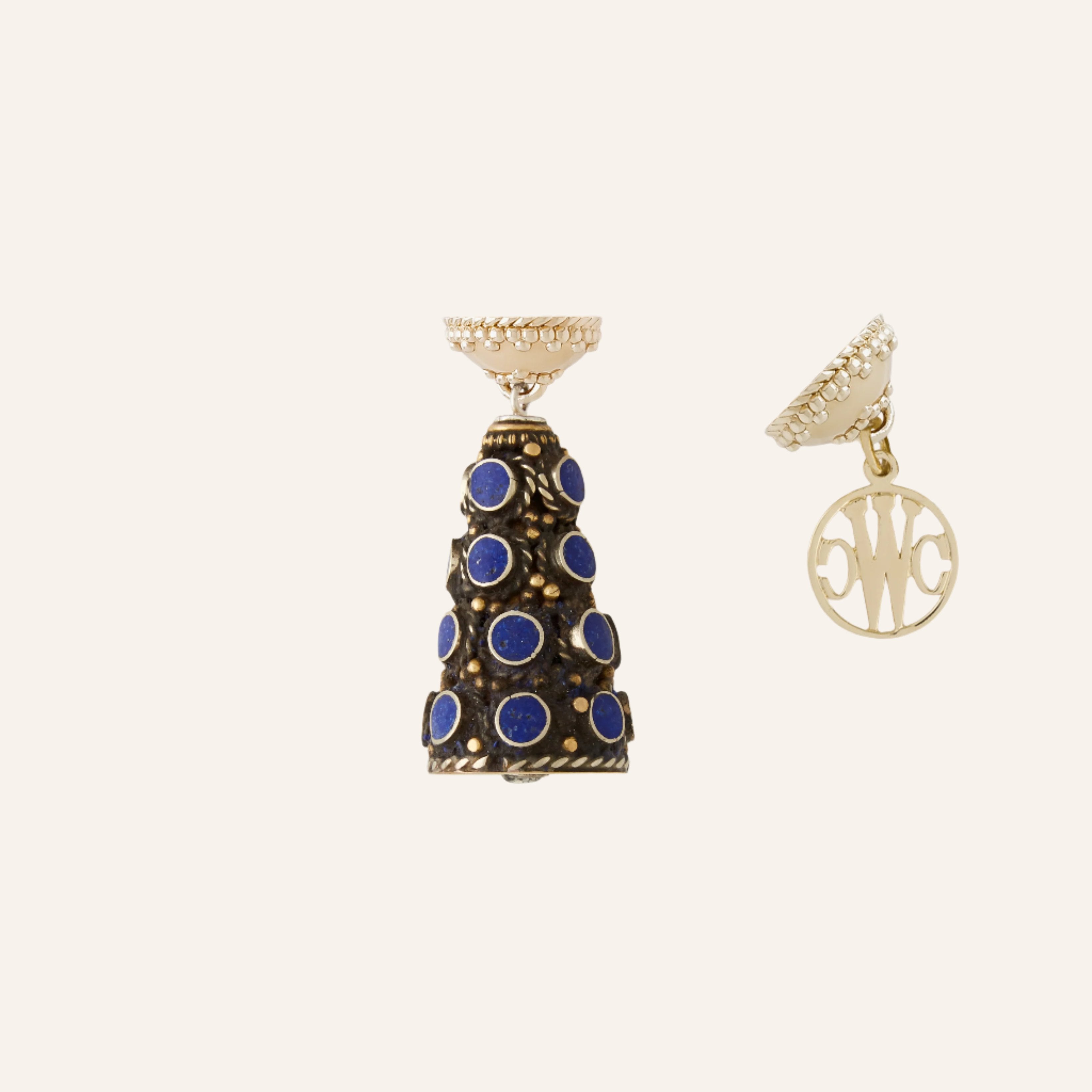 Tibetan Treasure Lapis Cone Tag