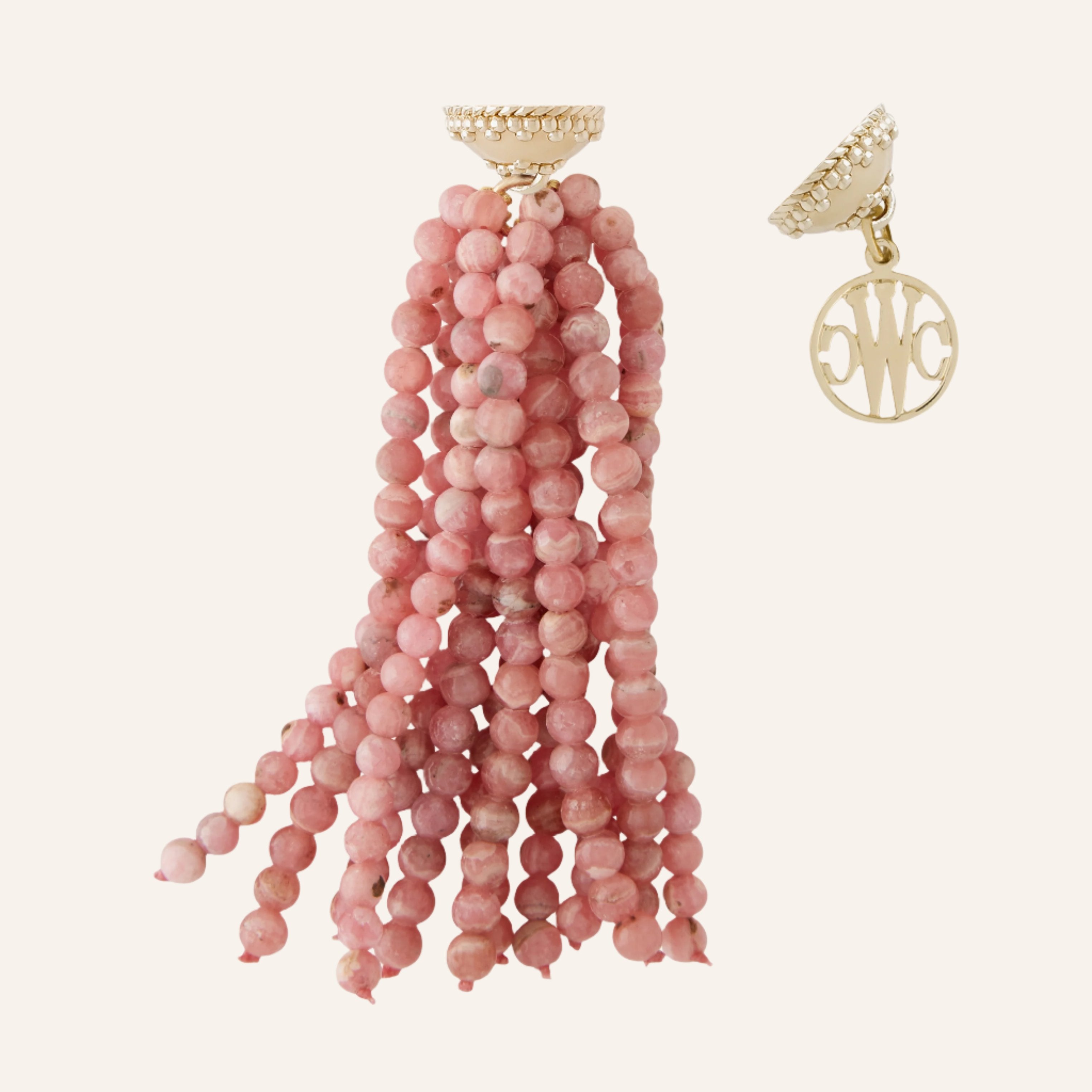 Victoire Rhodochrosite 4mm Tassel