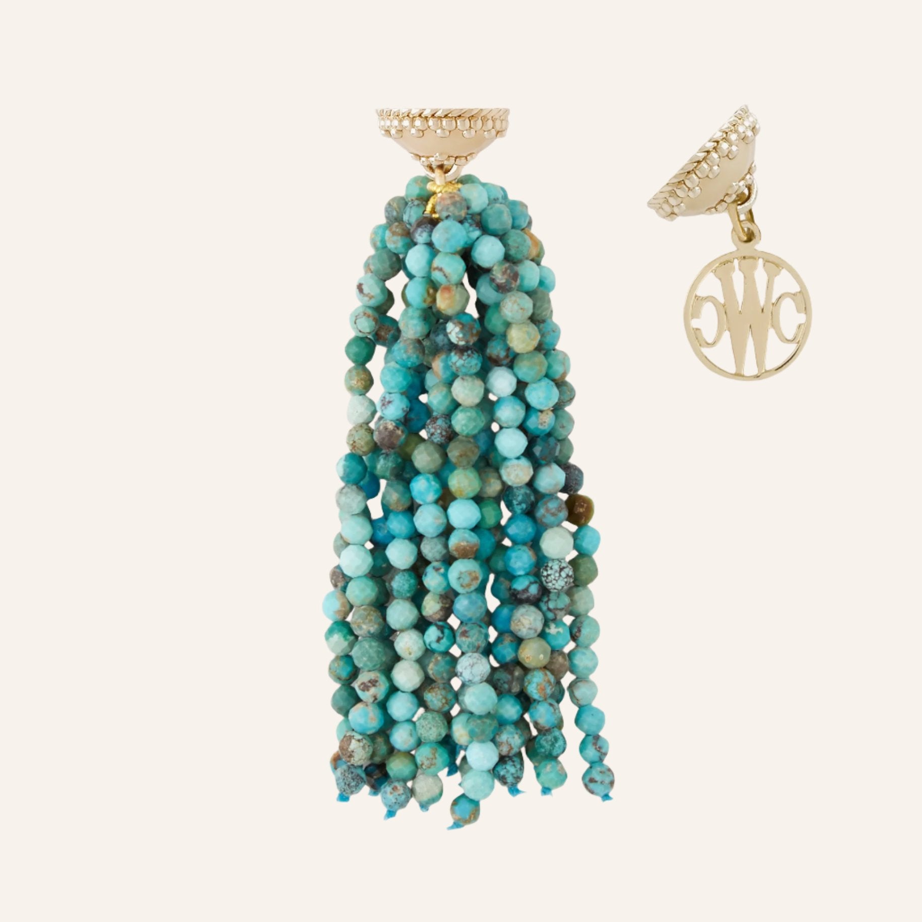 Michel Multi-Colored Turquoise Tassel