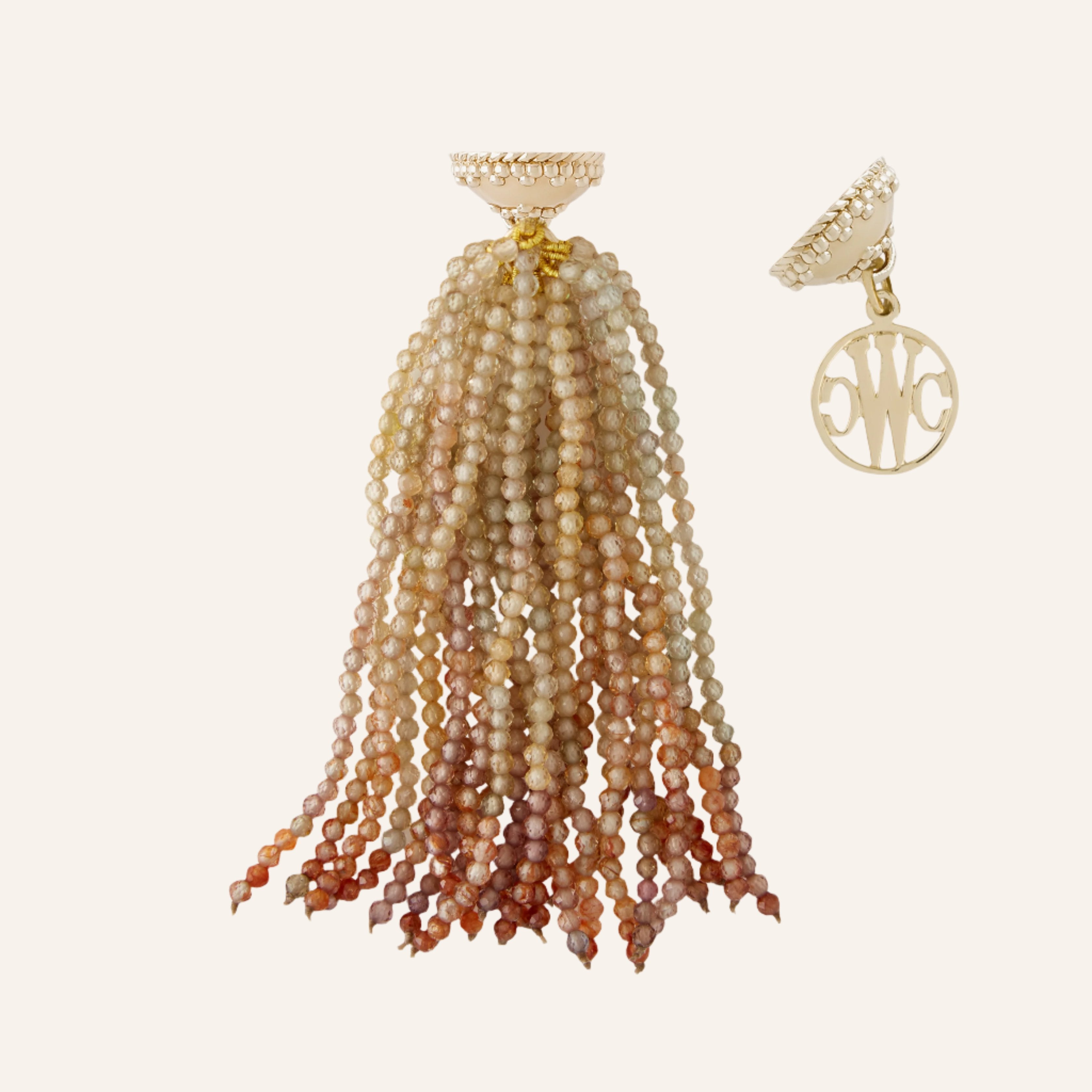 Michel Ombre Brown Zircon Tassel