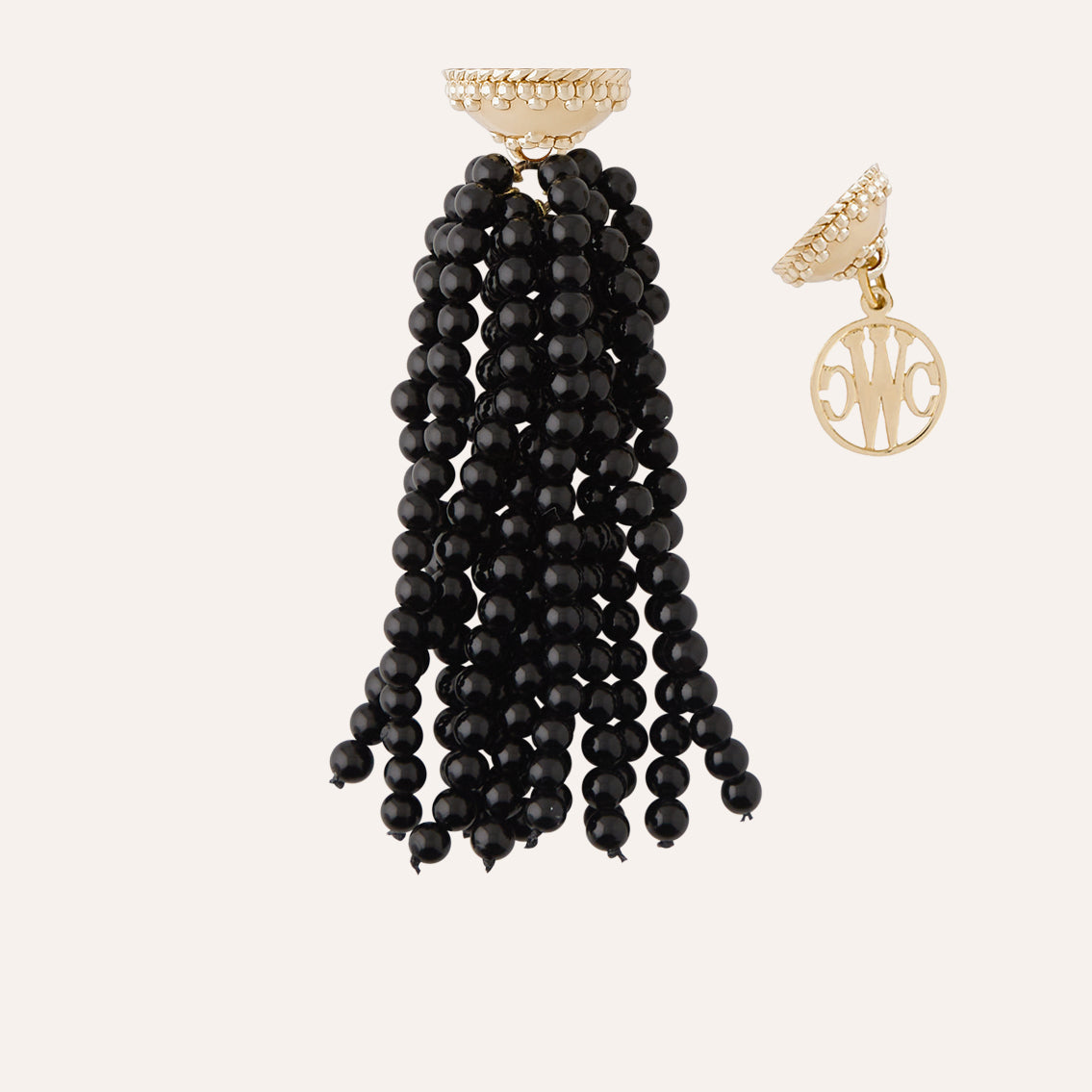 Victoire Black Onyx 4mm Tassel
