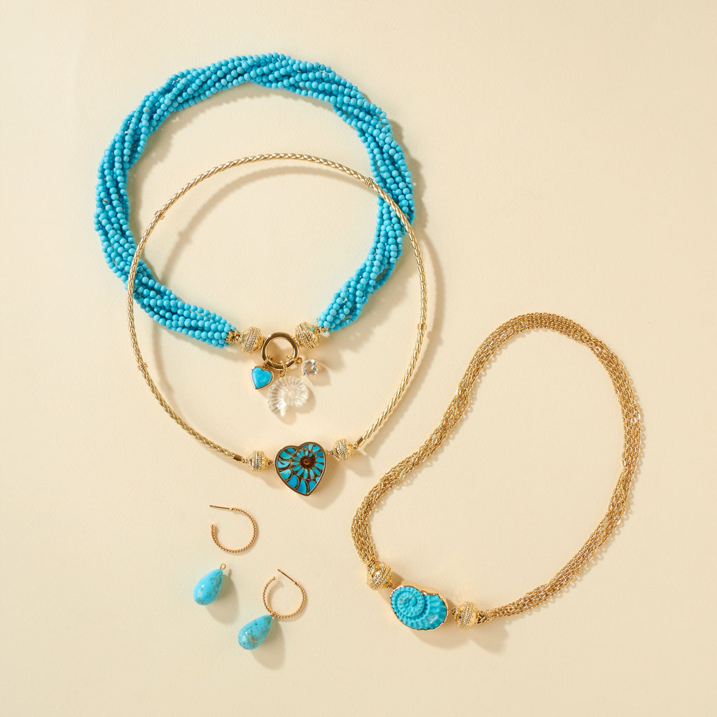 Aspen Braided Leather Gold Mini Necklace
