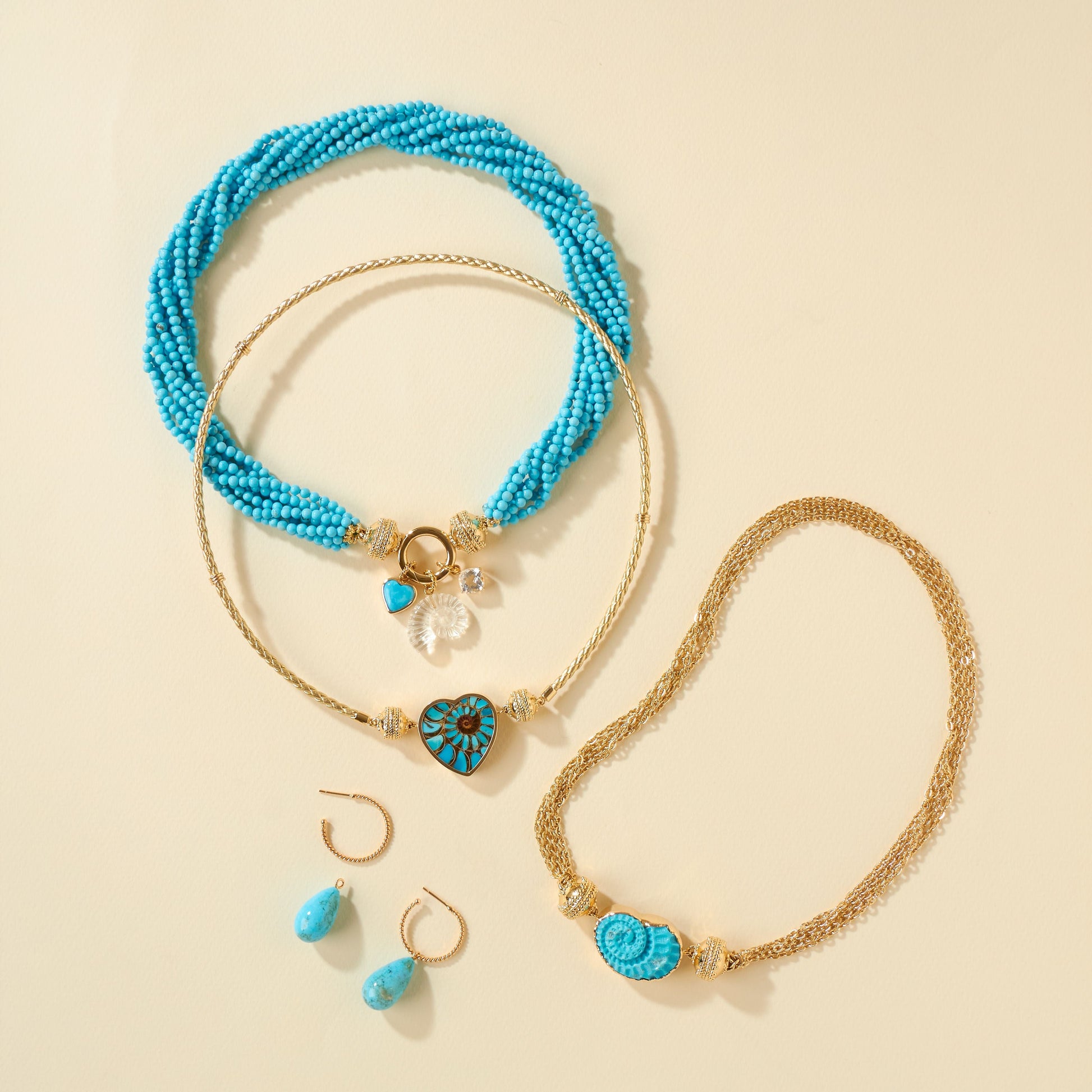 Victoire 3mm Turquoise Multi-Strand Necklace