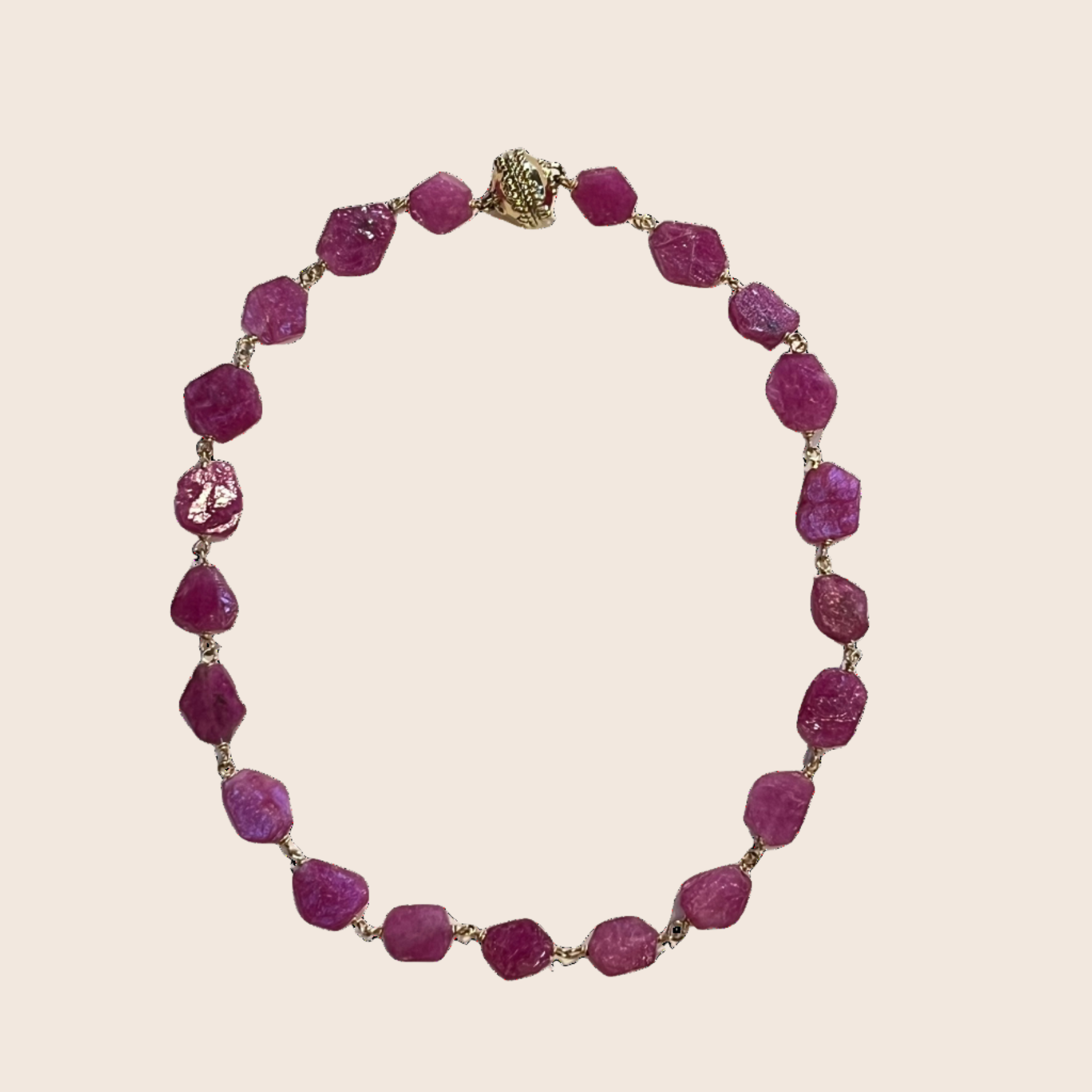 Large Madagascar Ruby Caspian Necklace