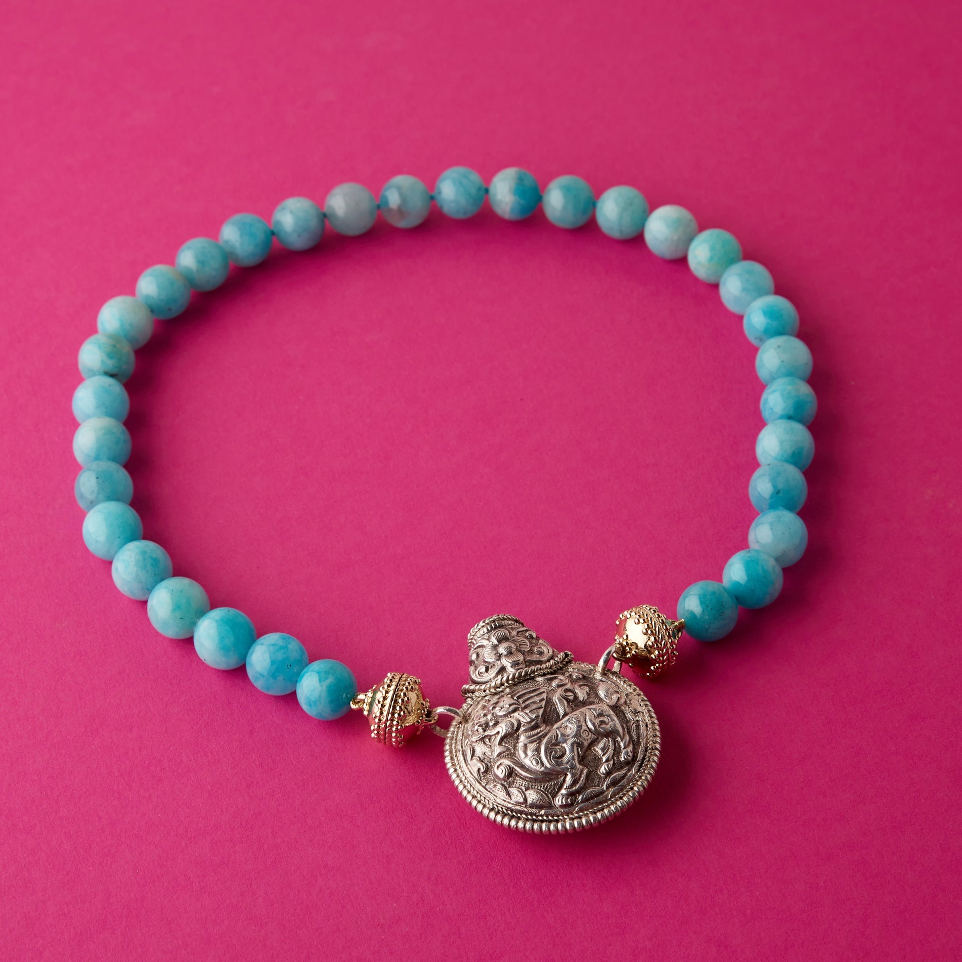 Victoire 12mm Amazonite Necklace