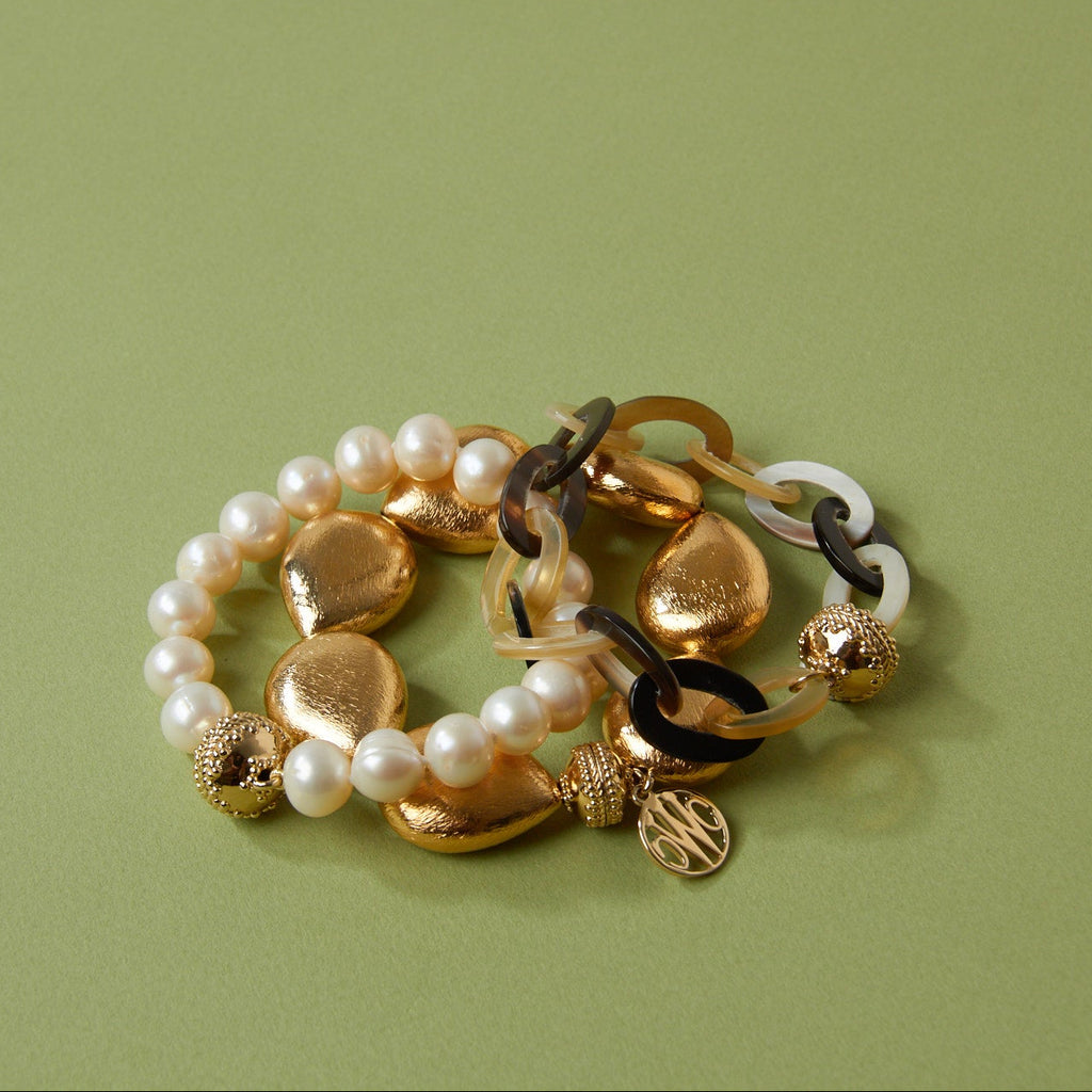 Multi Color 20mm Buffalo Horn Link Bracelet