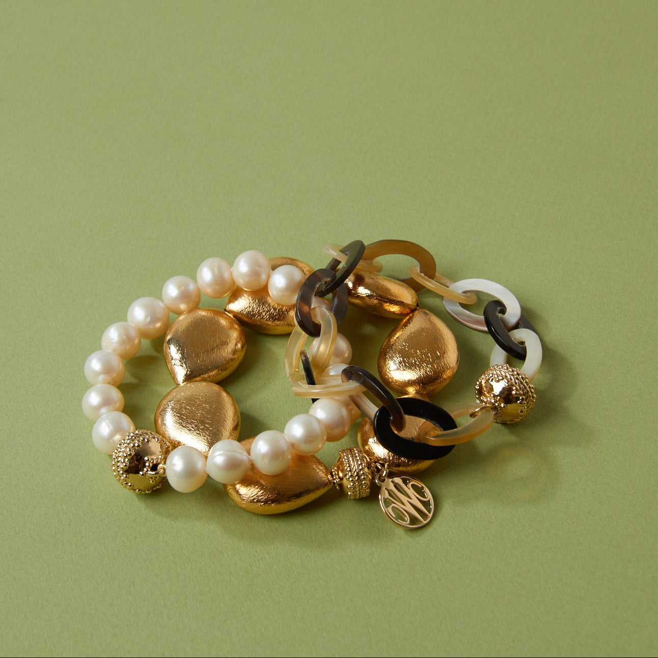 Gold Rush Large Teardrop Stretch Bracelet