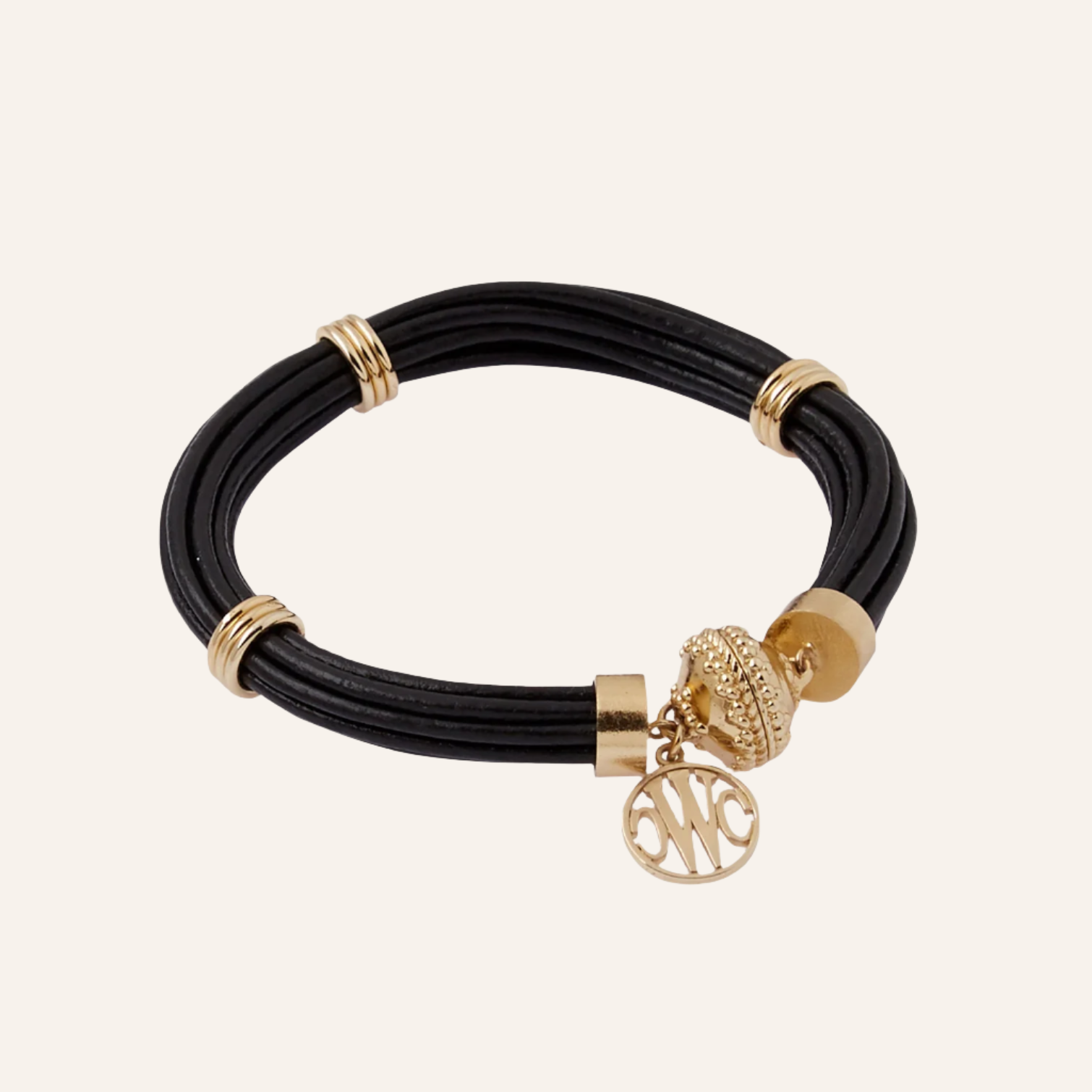 Aspen Leather Black Bracelet