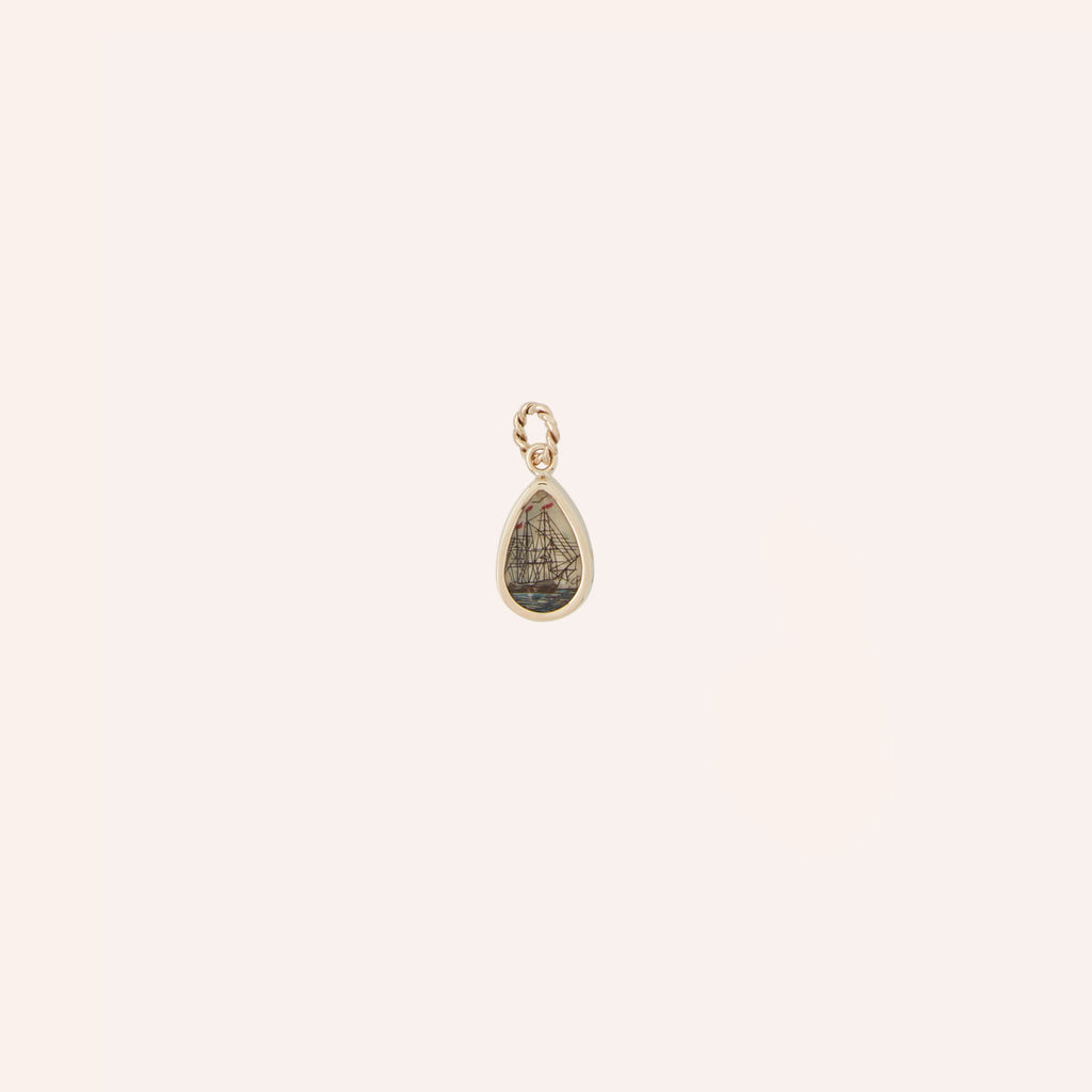 14K 'Ship at Sea' Charm