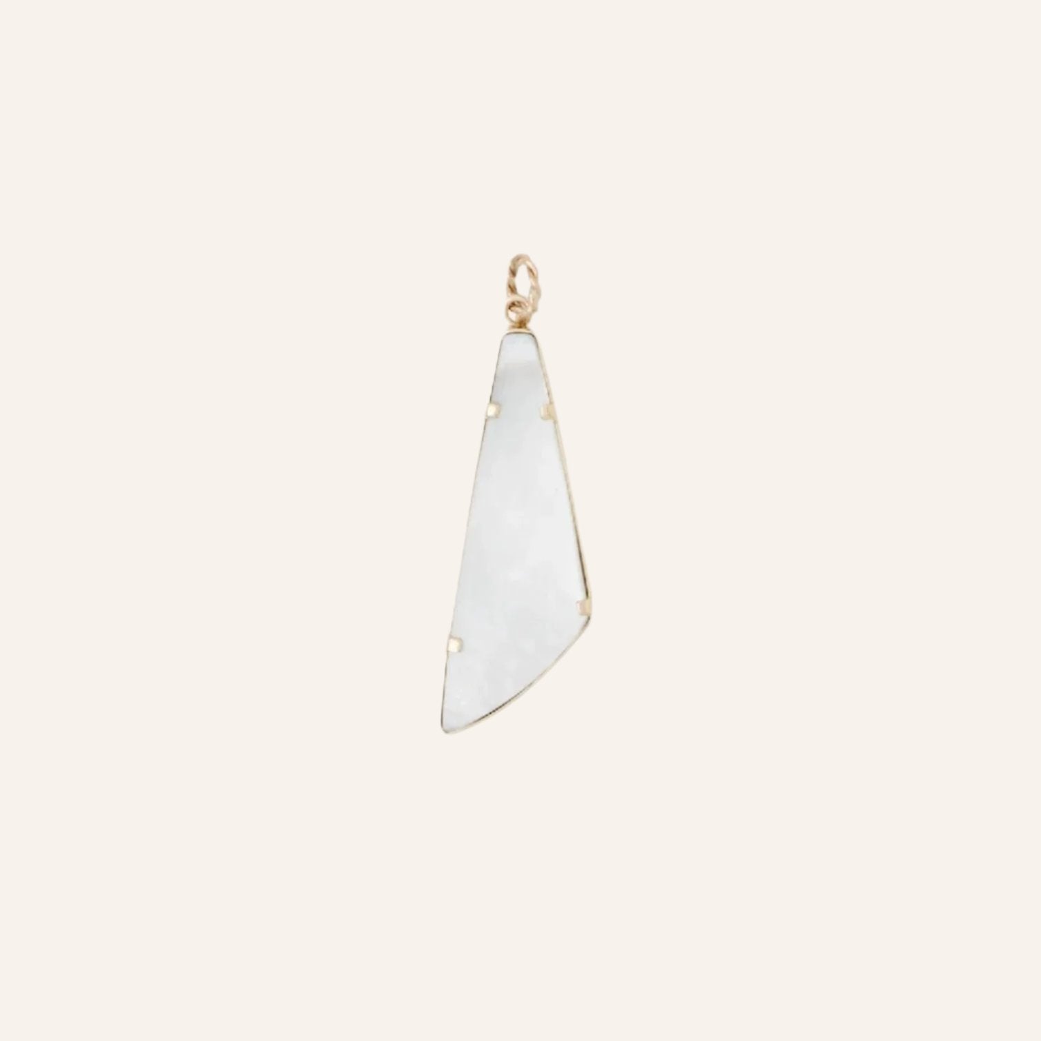 14K Opalized Petrified Wood Wing Charm