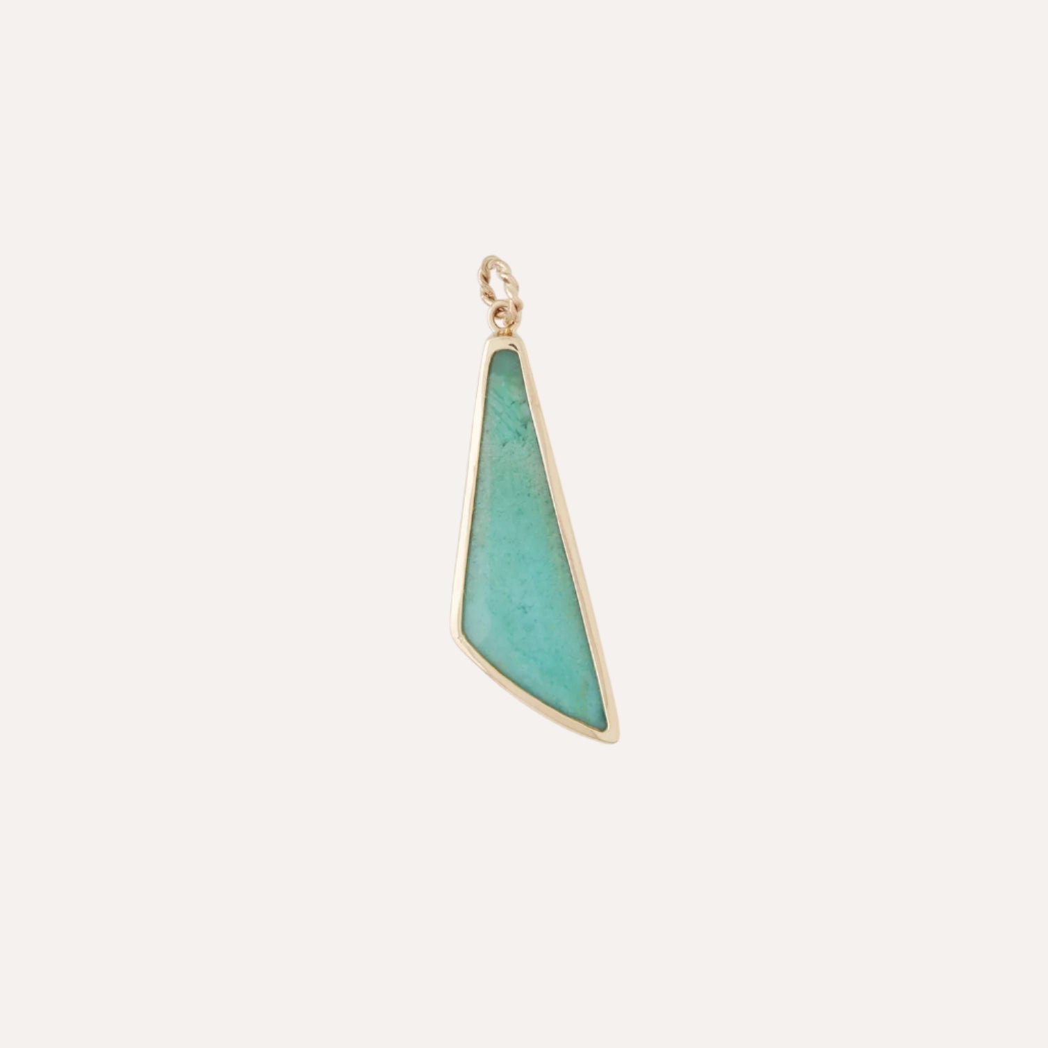14K Opalized Petrified Wood Wing Charm