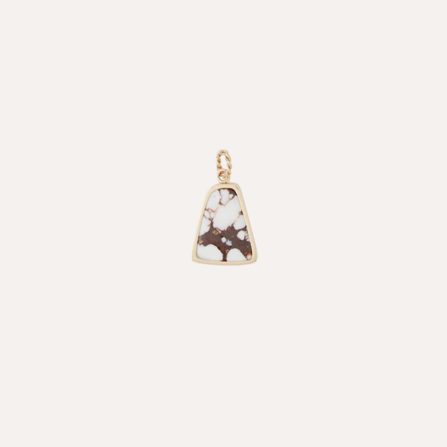 14K Wild Horse Turquoise Charm