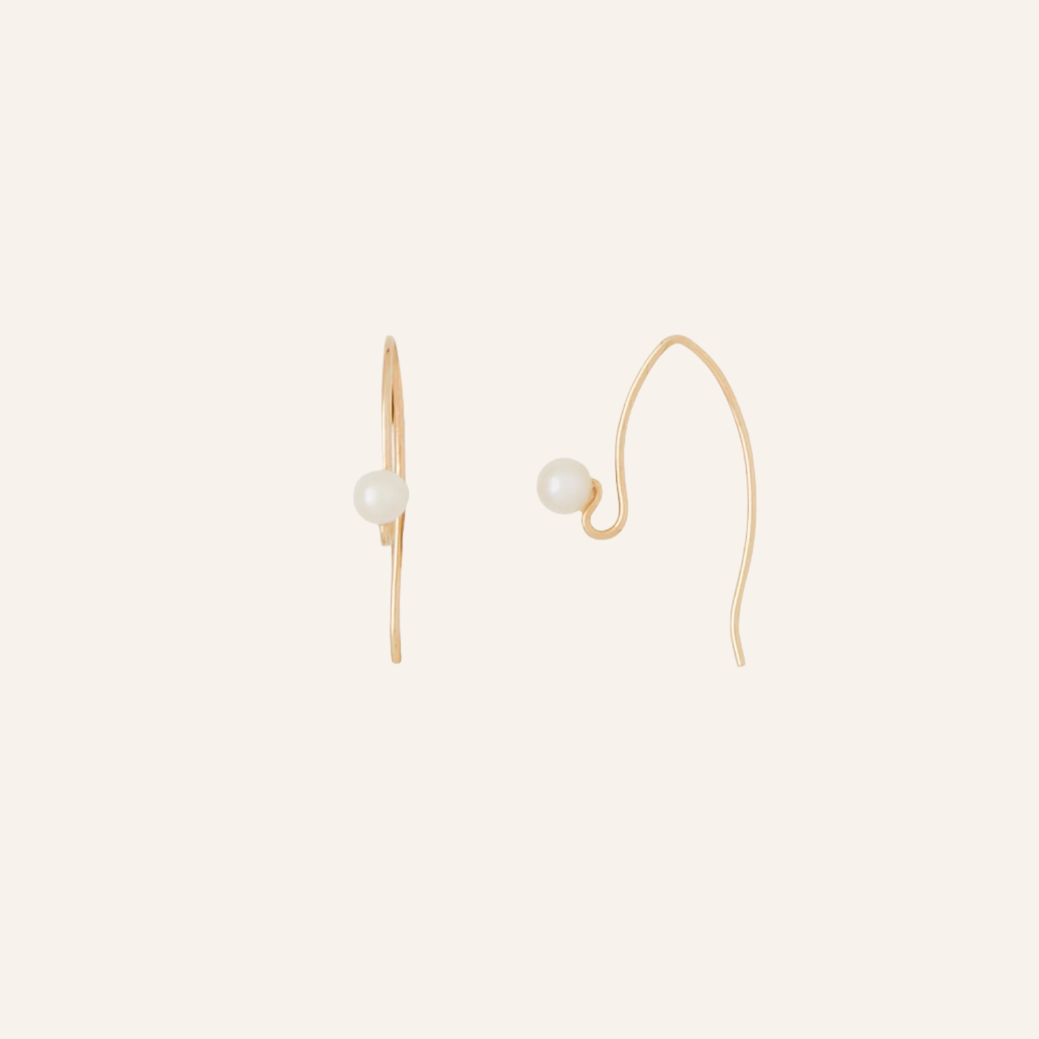 14K Gold & Pearl Thread Earrings