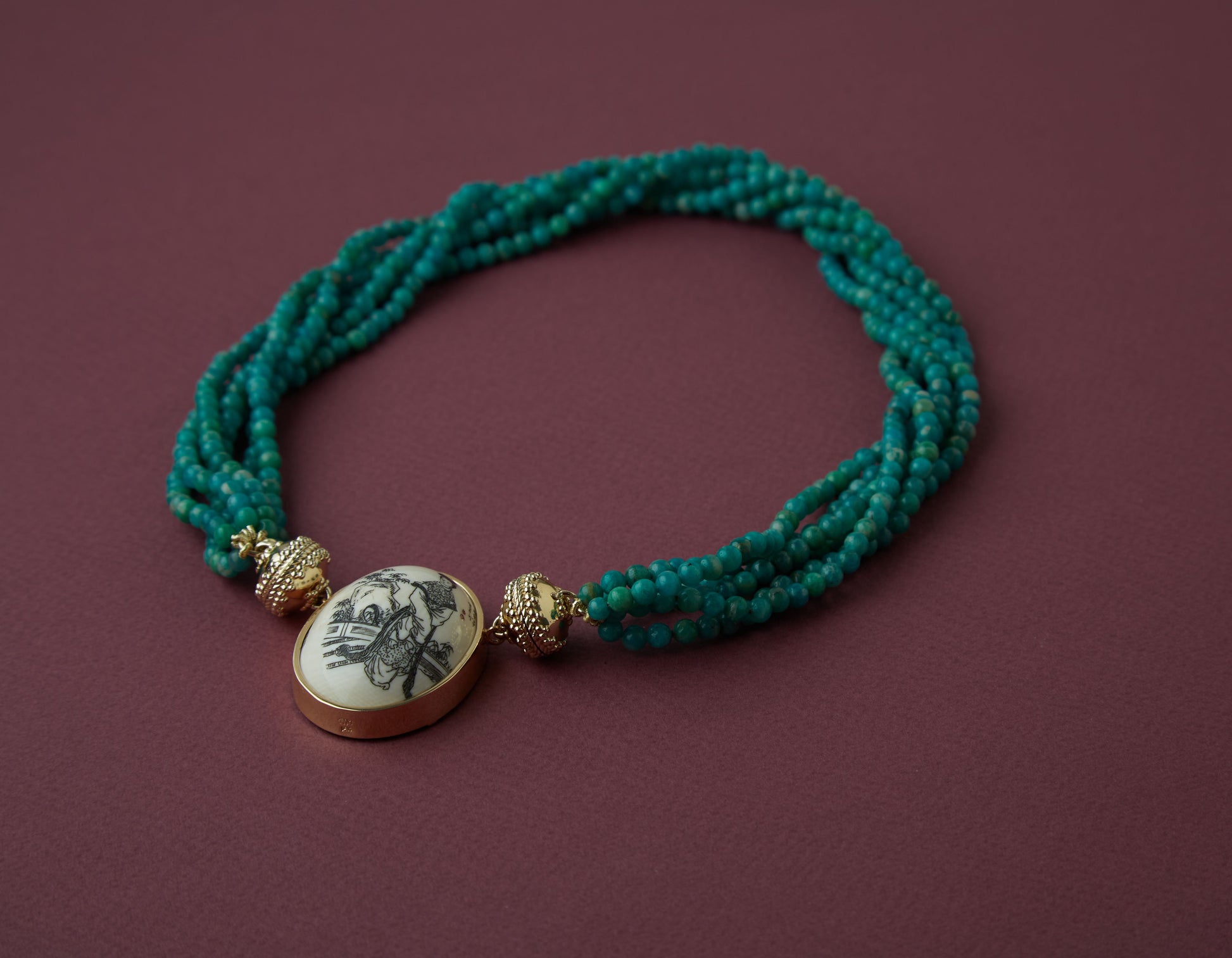 Victoire 4mm Russian Amazonite Multi-Strand Necklace