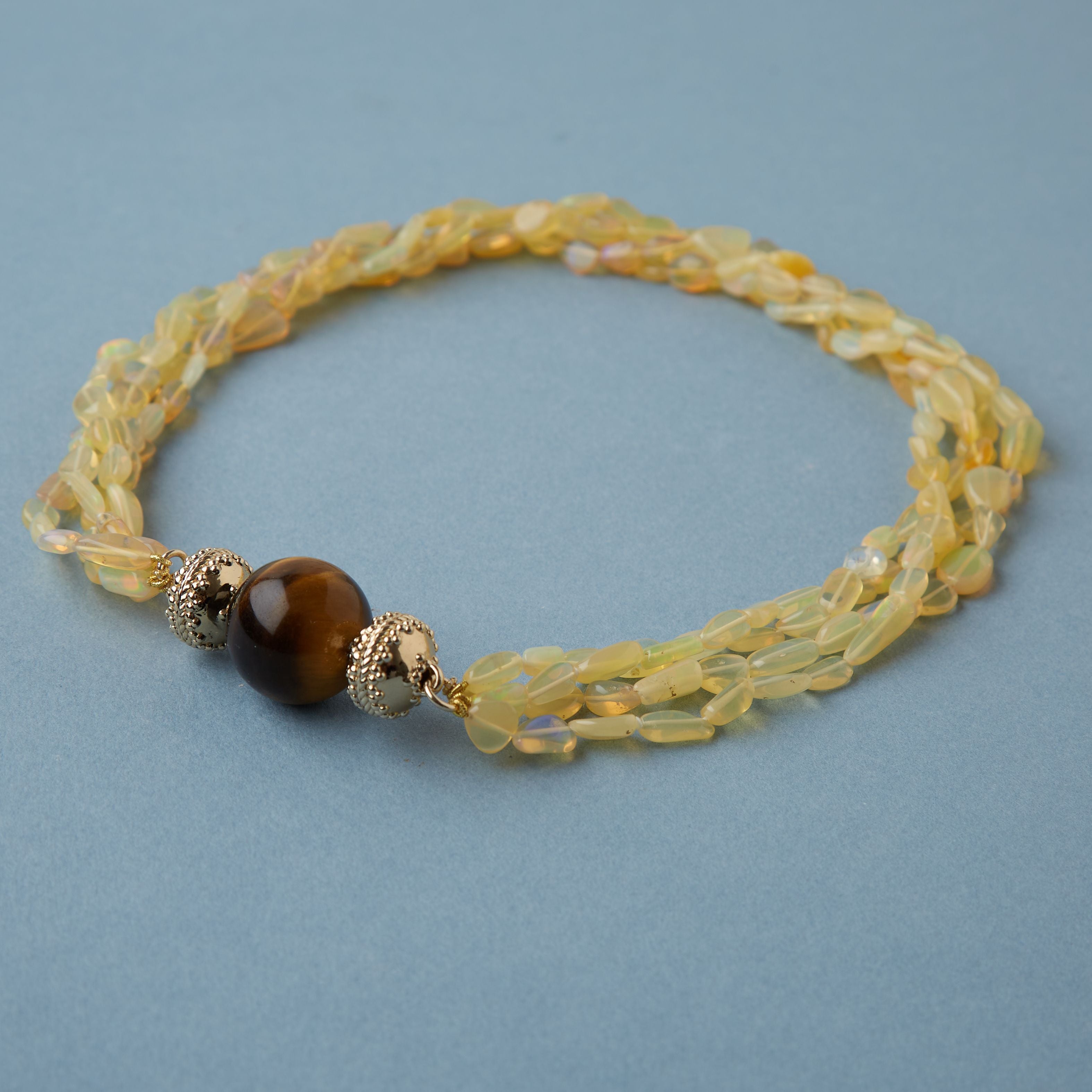 Helen Yellow Opal Multi-Strand Necklace