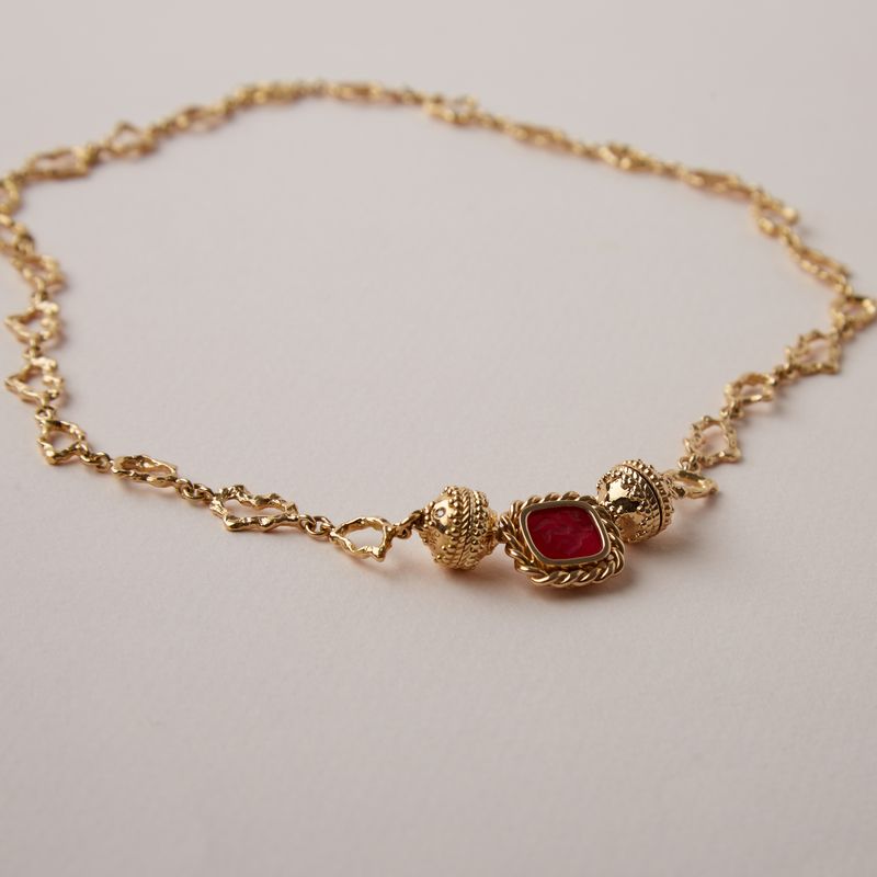 18K Seaside Coral Mini Necklace