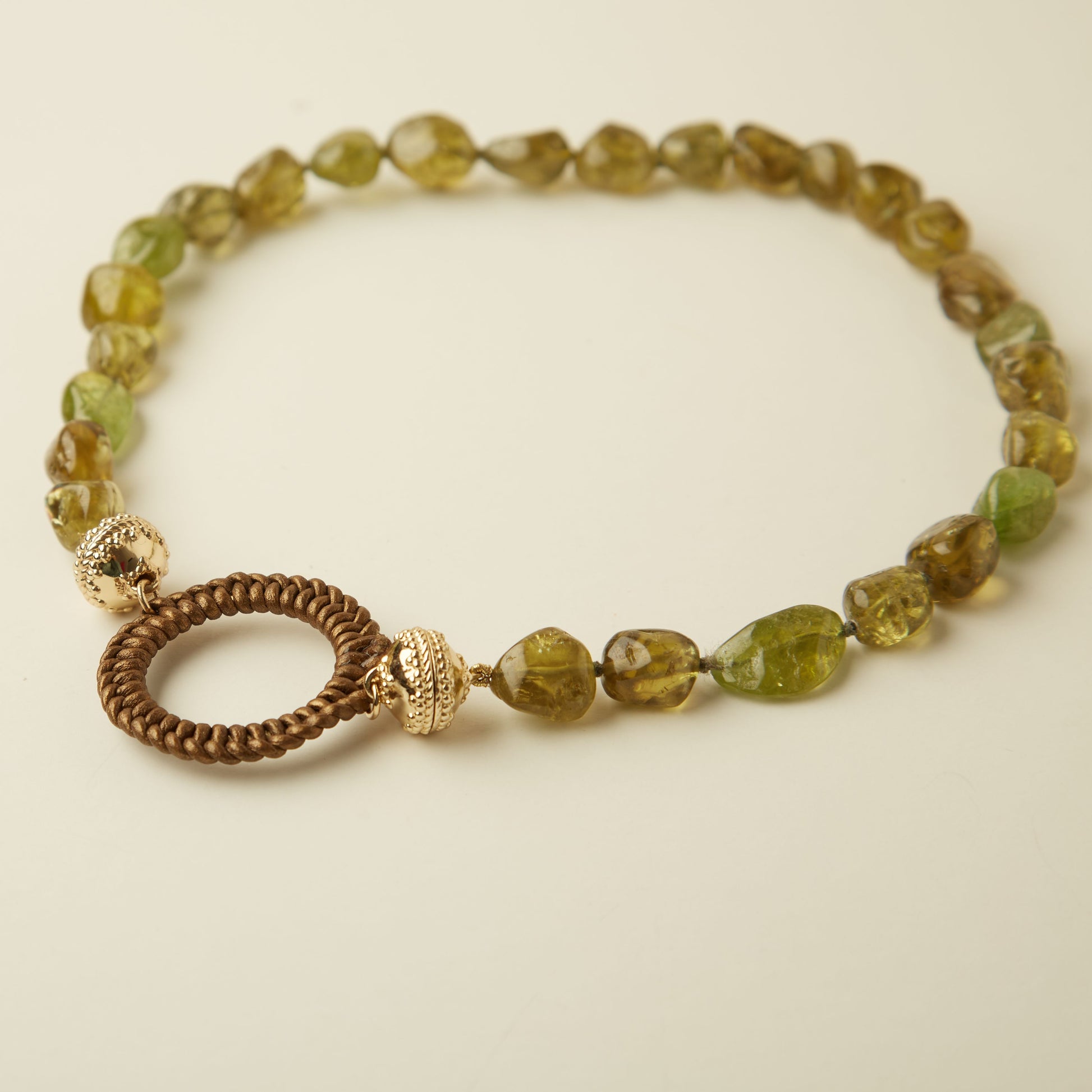 Small Helen Green Garnet Necklace