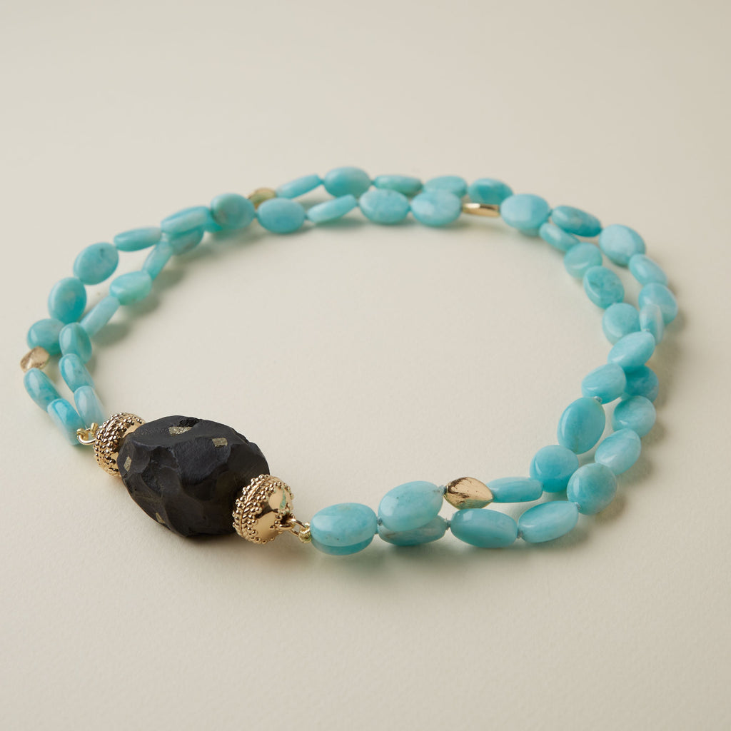 Gold Rush Amazonite Double-Strand Necklace