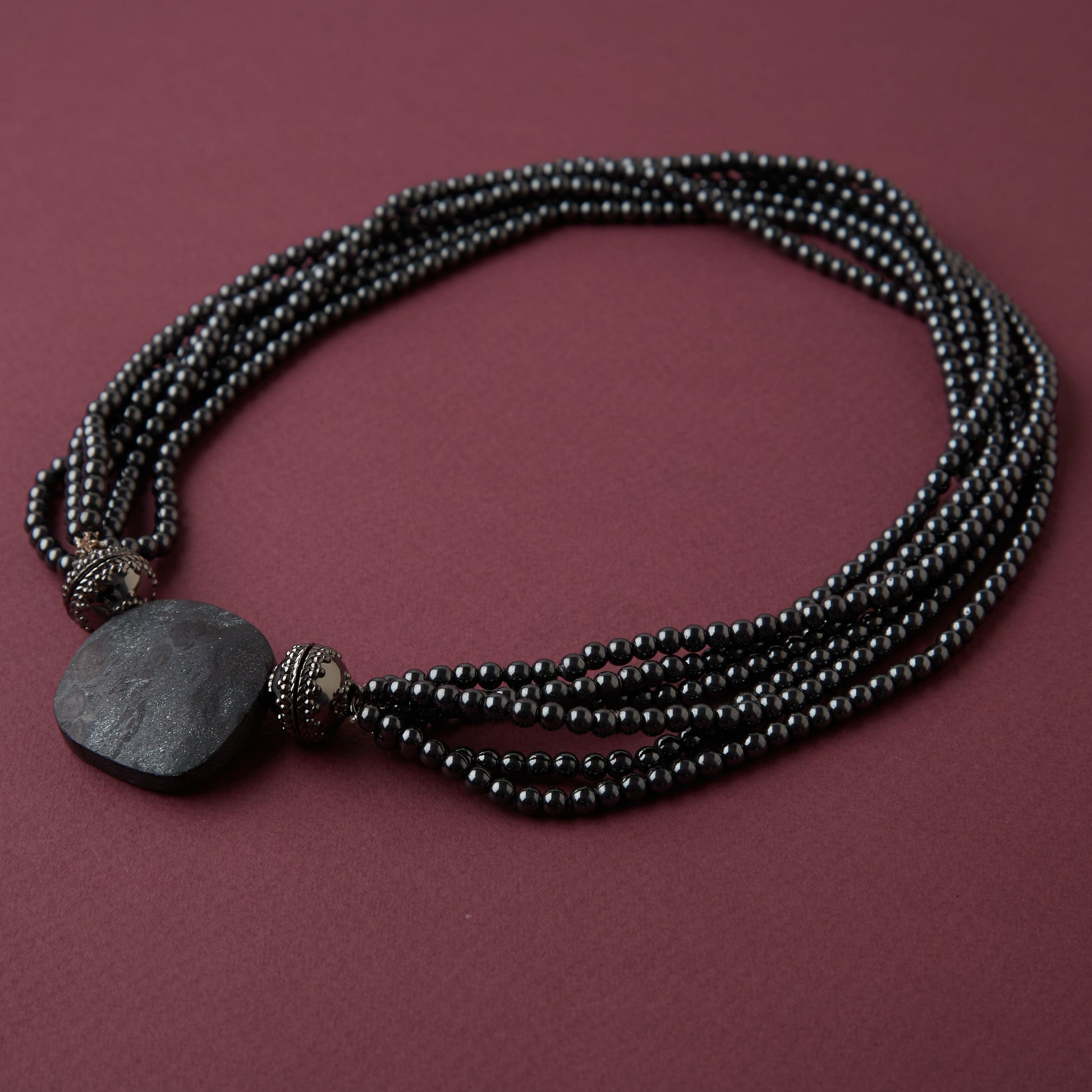 Victoire 4mm Hematite Multi-Strand Necklace