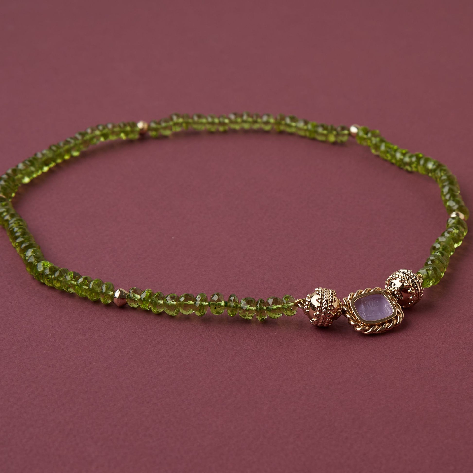 Peppercorn Peridot 6mm Mini Necklace