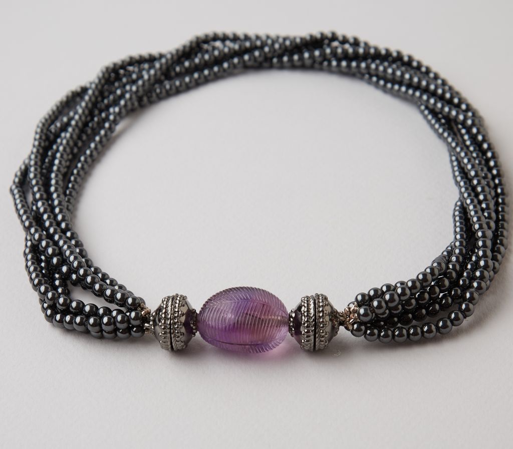 Victoire 4mm Hematite Multi-Strand Necklace