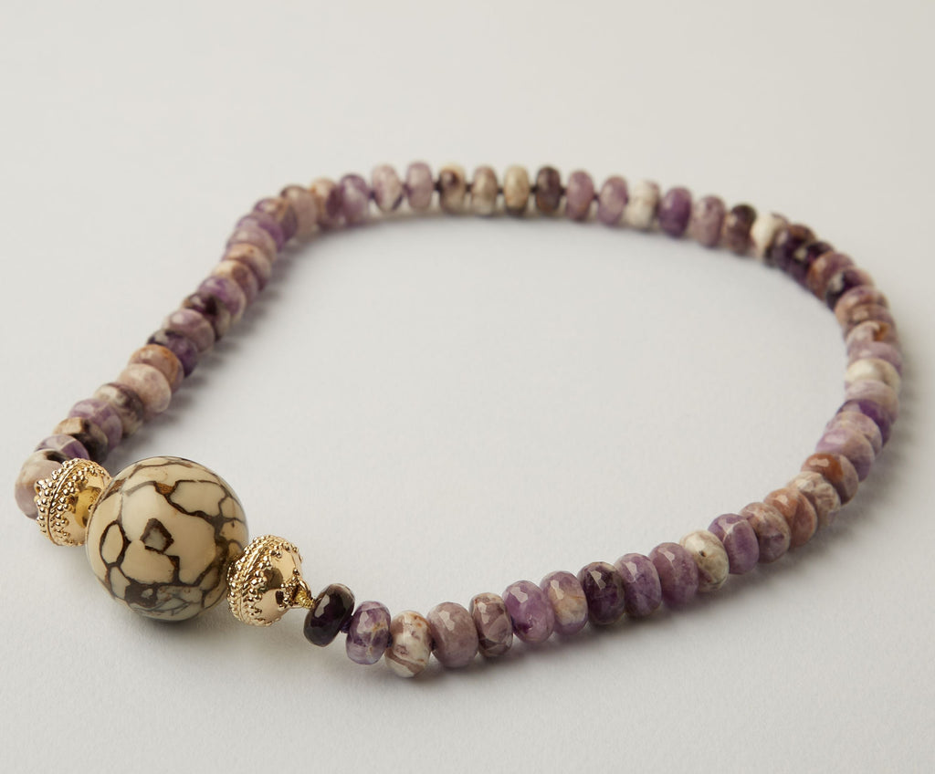 Nancy Amethyst Rondelle Necklace