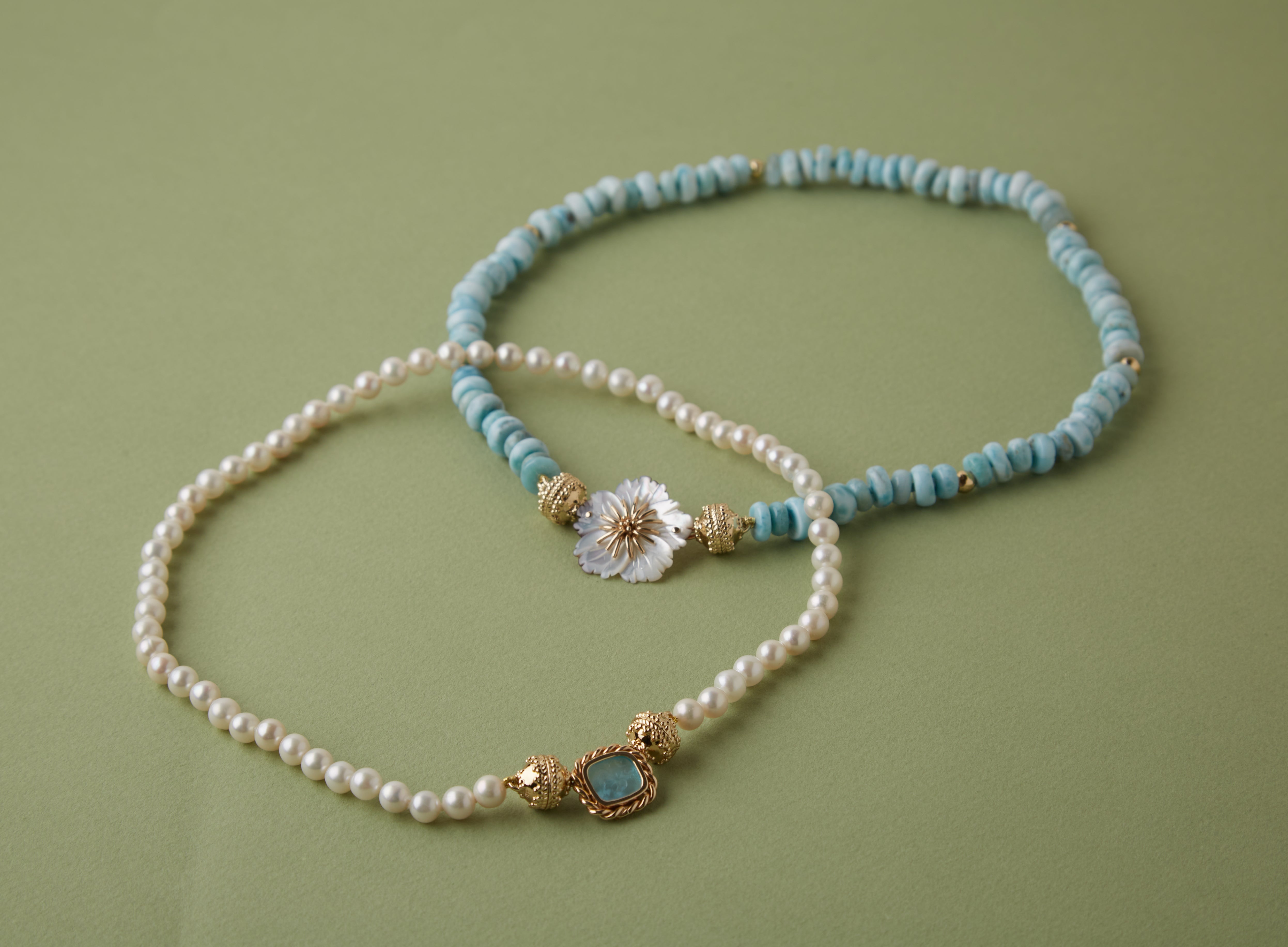 Gold Rush Pearl Double-Strand Necklace – Clara Williams