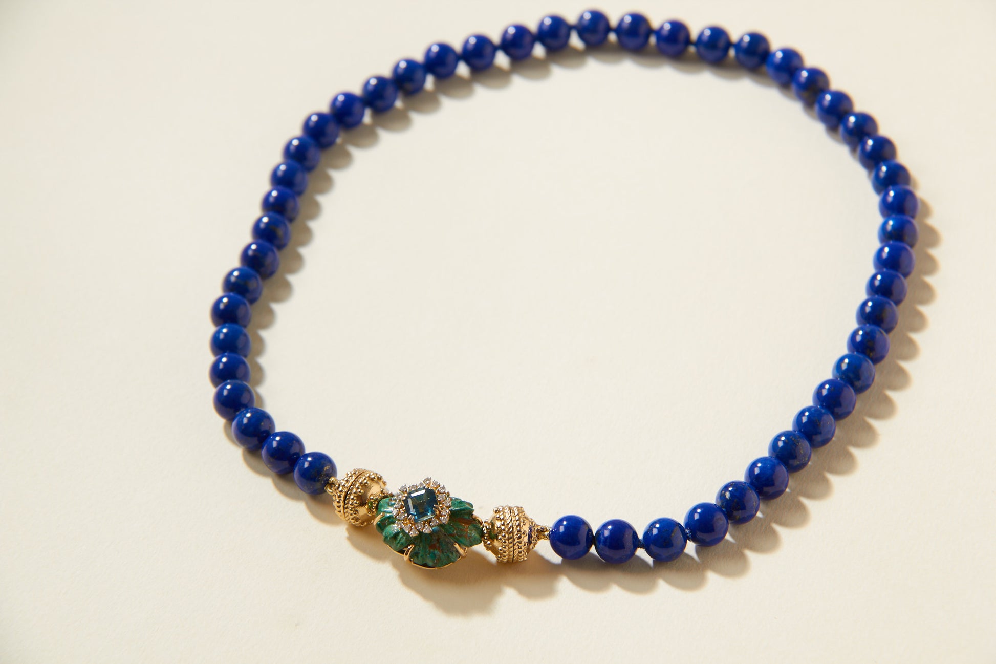 Victoire 8mm Blue Lapis Mini Necklace