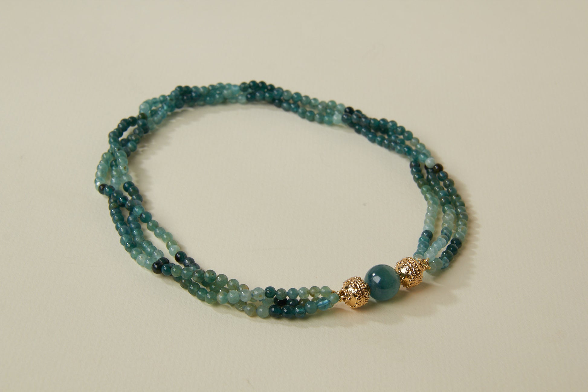 Victoire 4mm Grandidierite Multi-Strand Mini Necklace