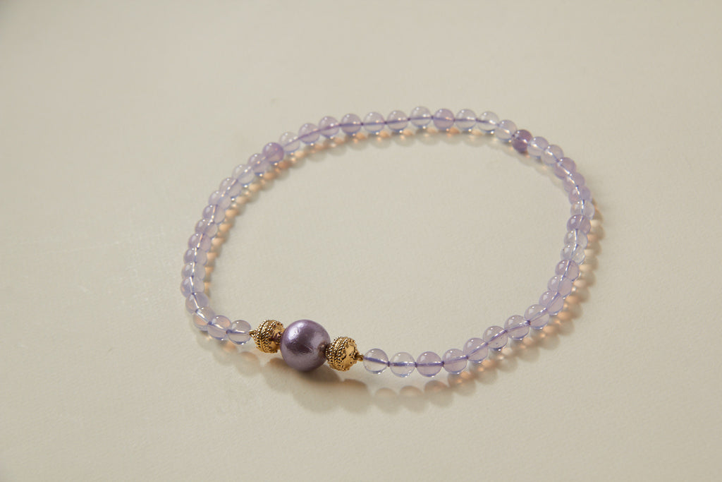 Victoire Purple Lavender Quartz Mini Necklace